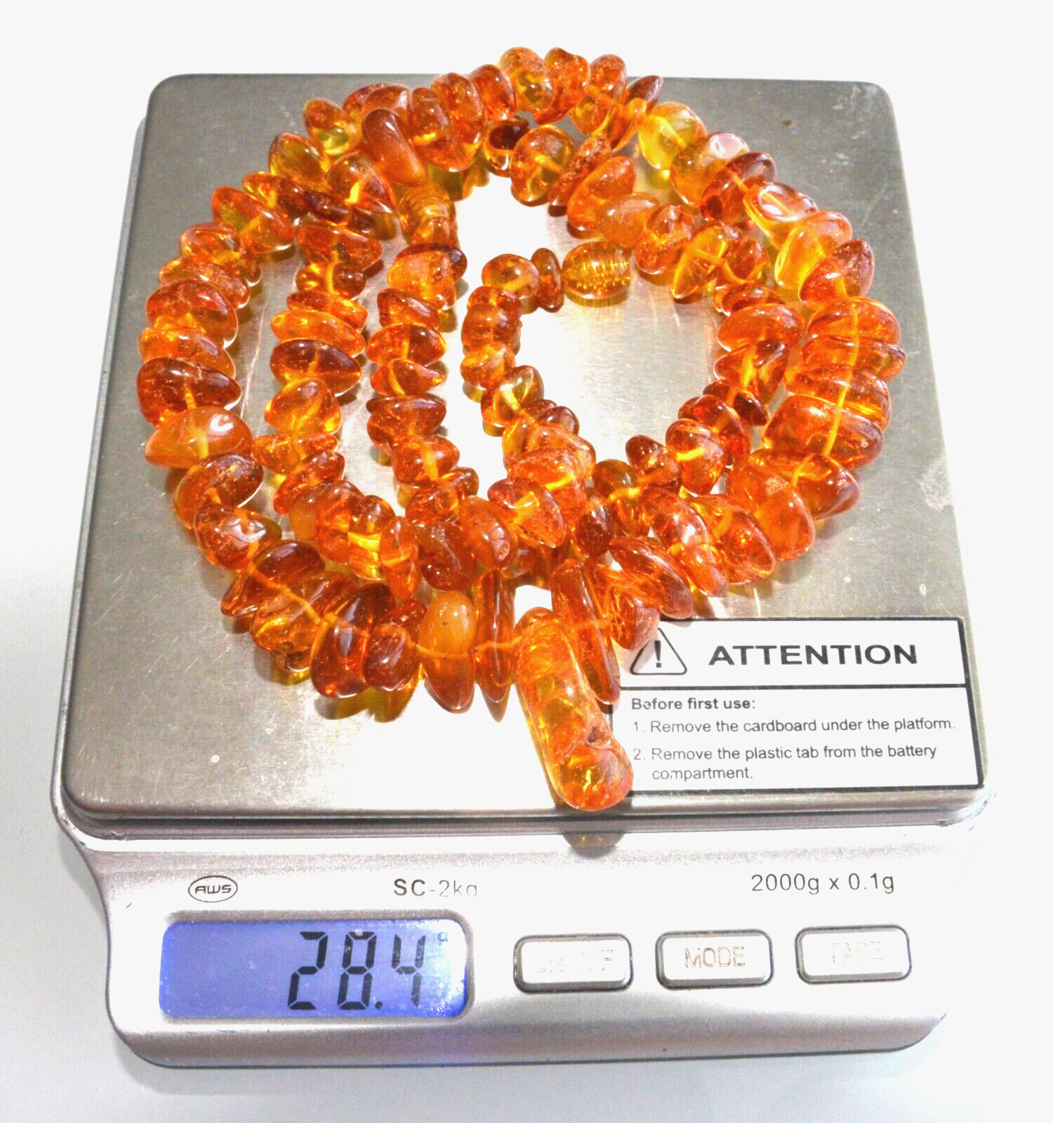 ✅54cm = 28gr RUSSIAN SOVIET BALTIC AMBER BEAD NECKLACE 琥珀 BRACELET STONE PENDANT