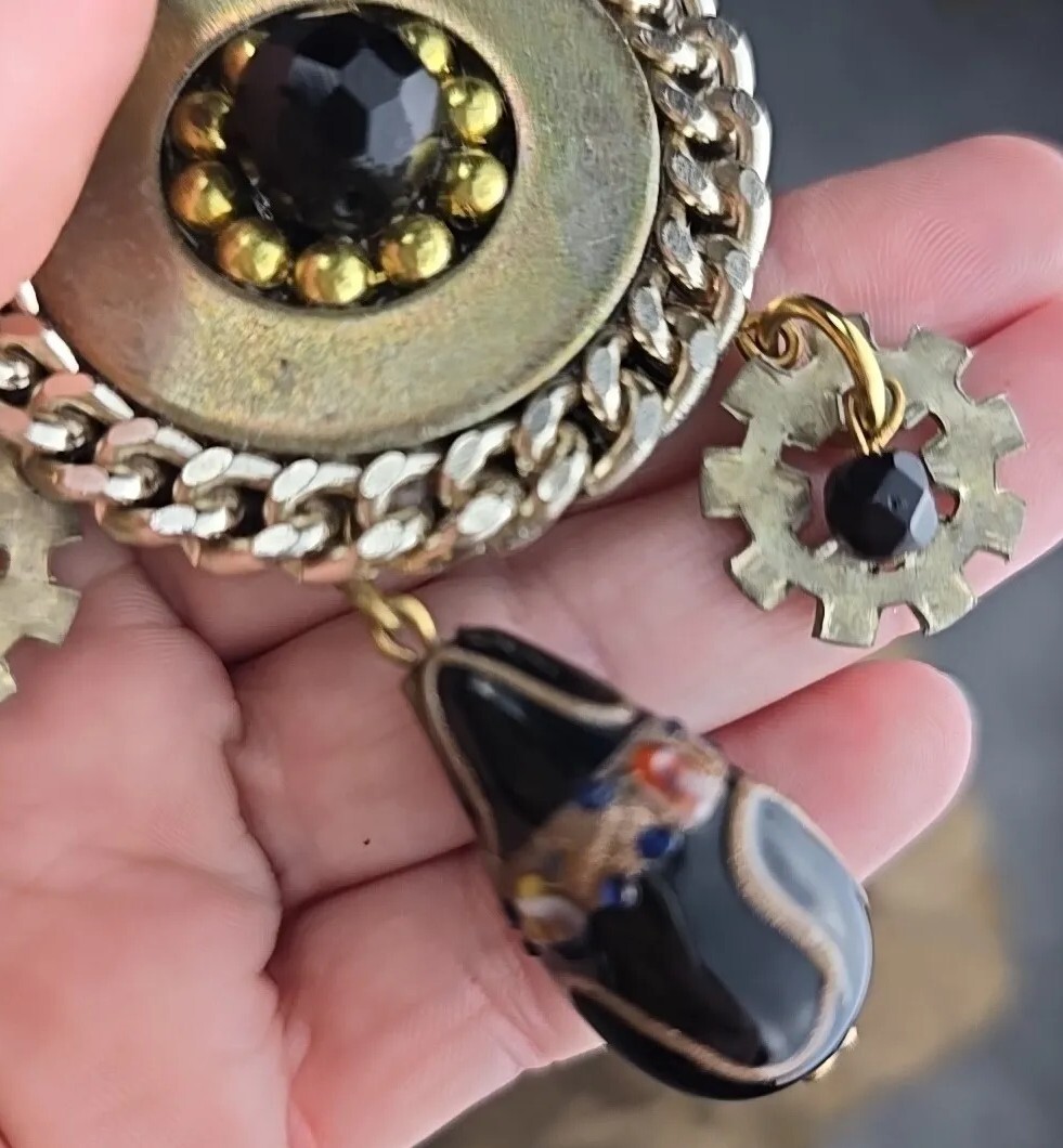 Heavy Metal Steam Punk Broach Artist Signed