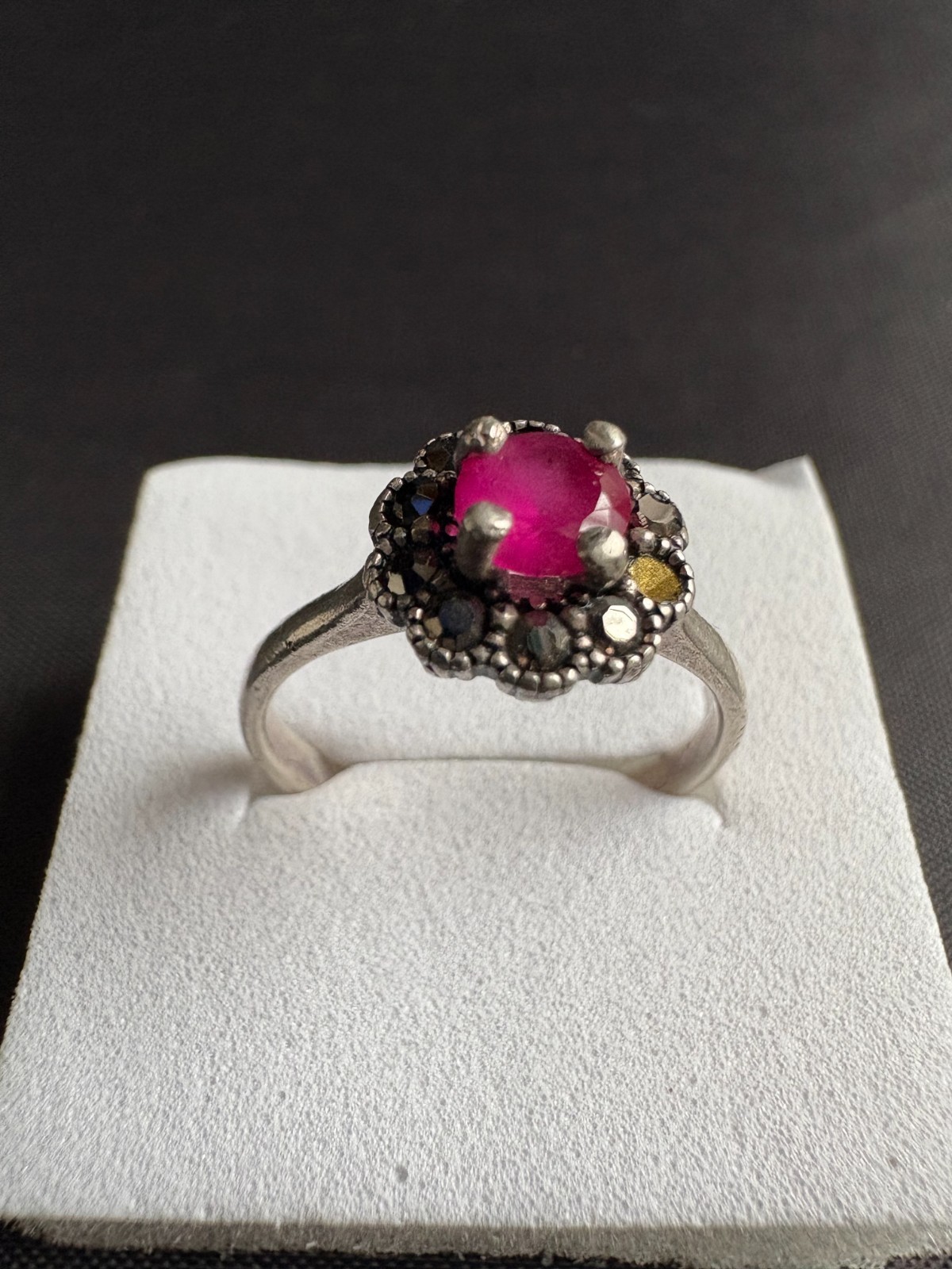 925 Sterling Silver 6 Rings Lot For Repair Missing Small Stones -Different Sizes