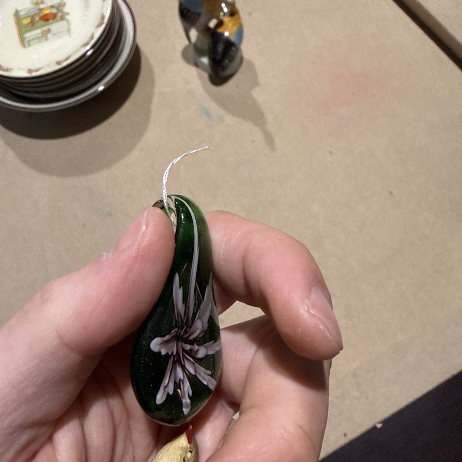 Glass Pendant Chrysanthemum