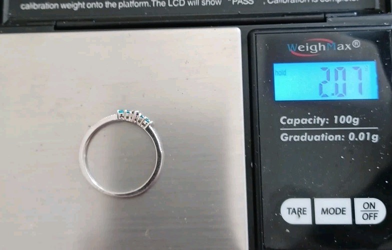 Sz 11 925 Silver Ring Purple And Blue Stones