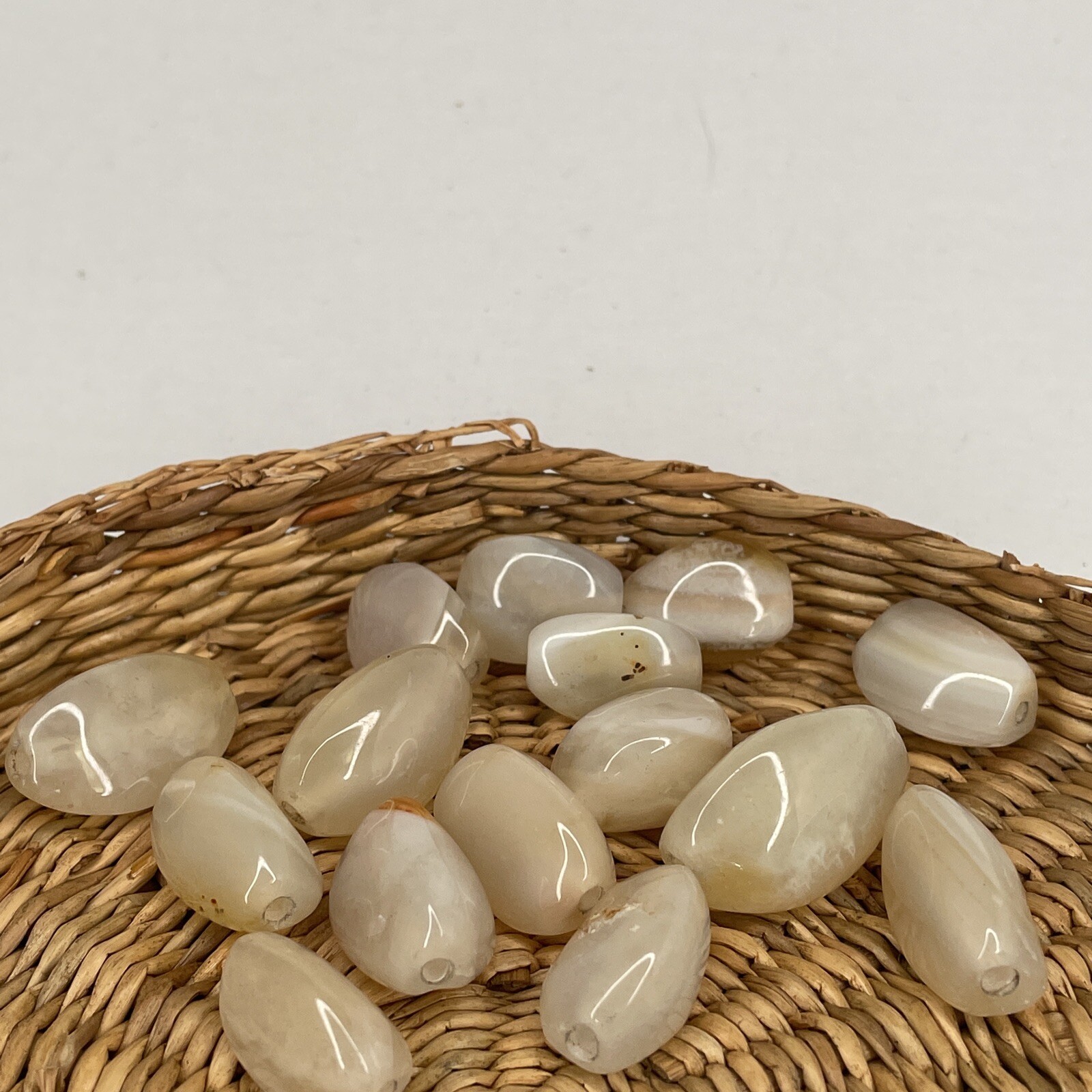 Beads Loose Lot of Natural Stone Polished Faceted 15 Count Quartz