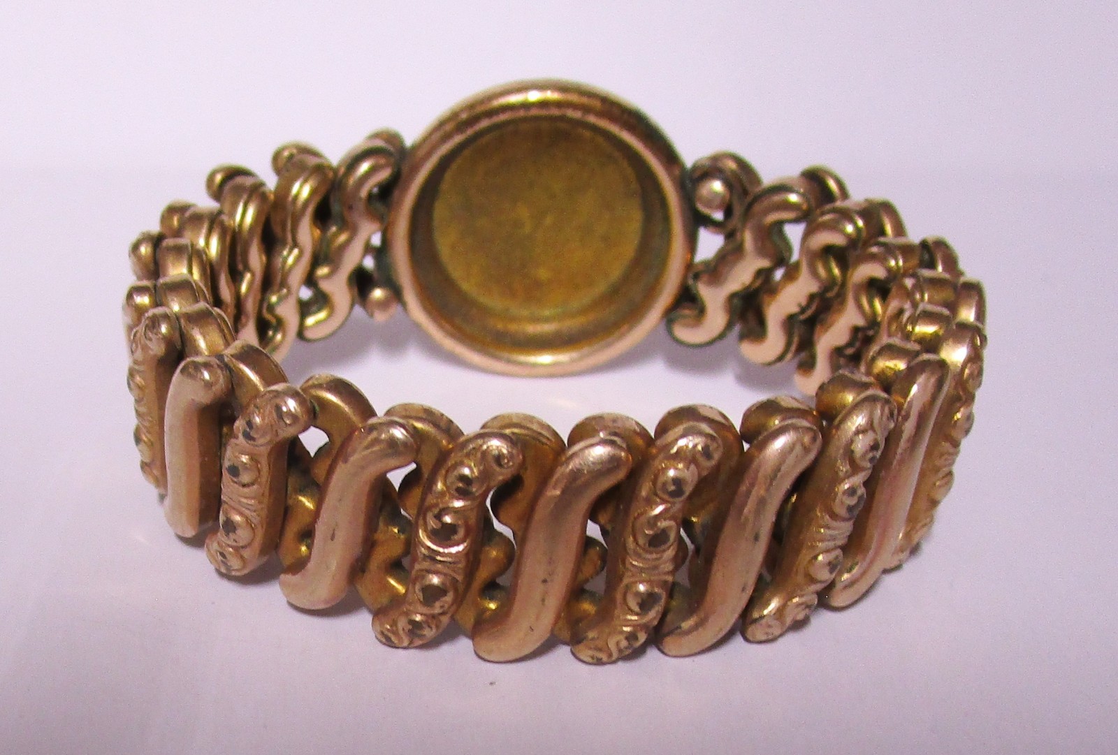Vintage Copper/Gold Tone – Expanding – Indian Good Luck Design Bracelet