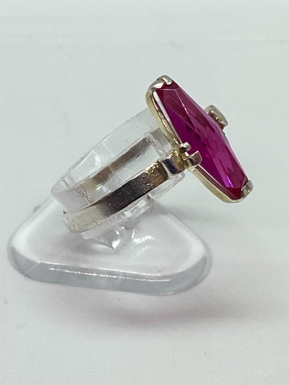 Ring Silver 875 Size 8 . Weight 1.84 g. Soviet Vintage Jewelry USSR