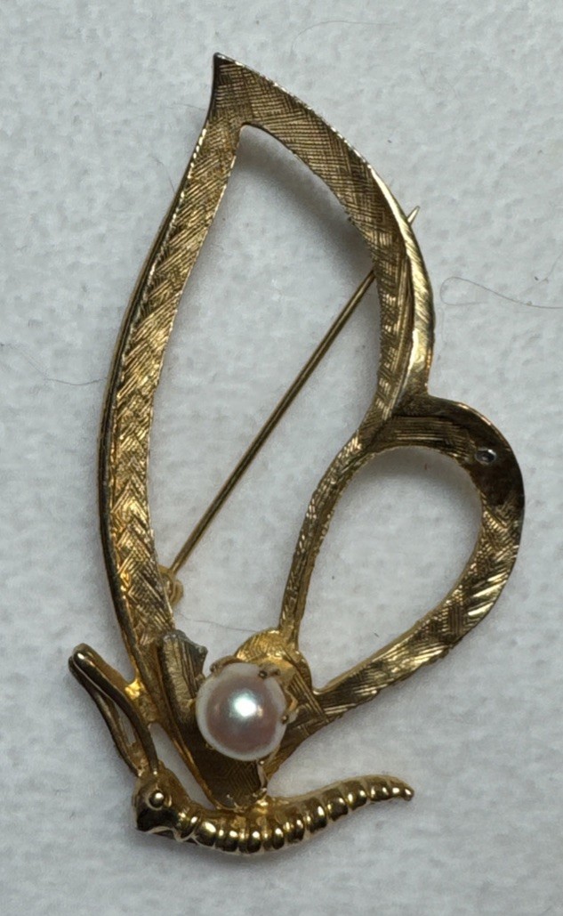 Vintage Coro, Brooks & Unbranded Brooch Lot of 6 Gold Tone Crystals Rhinestones