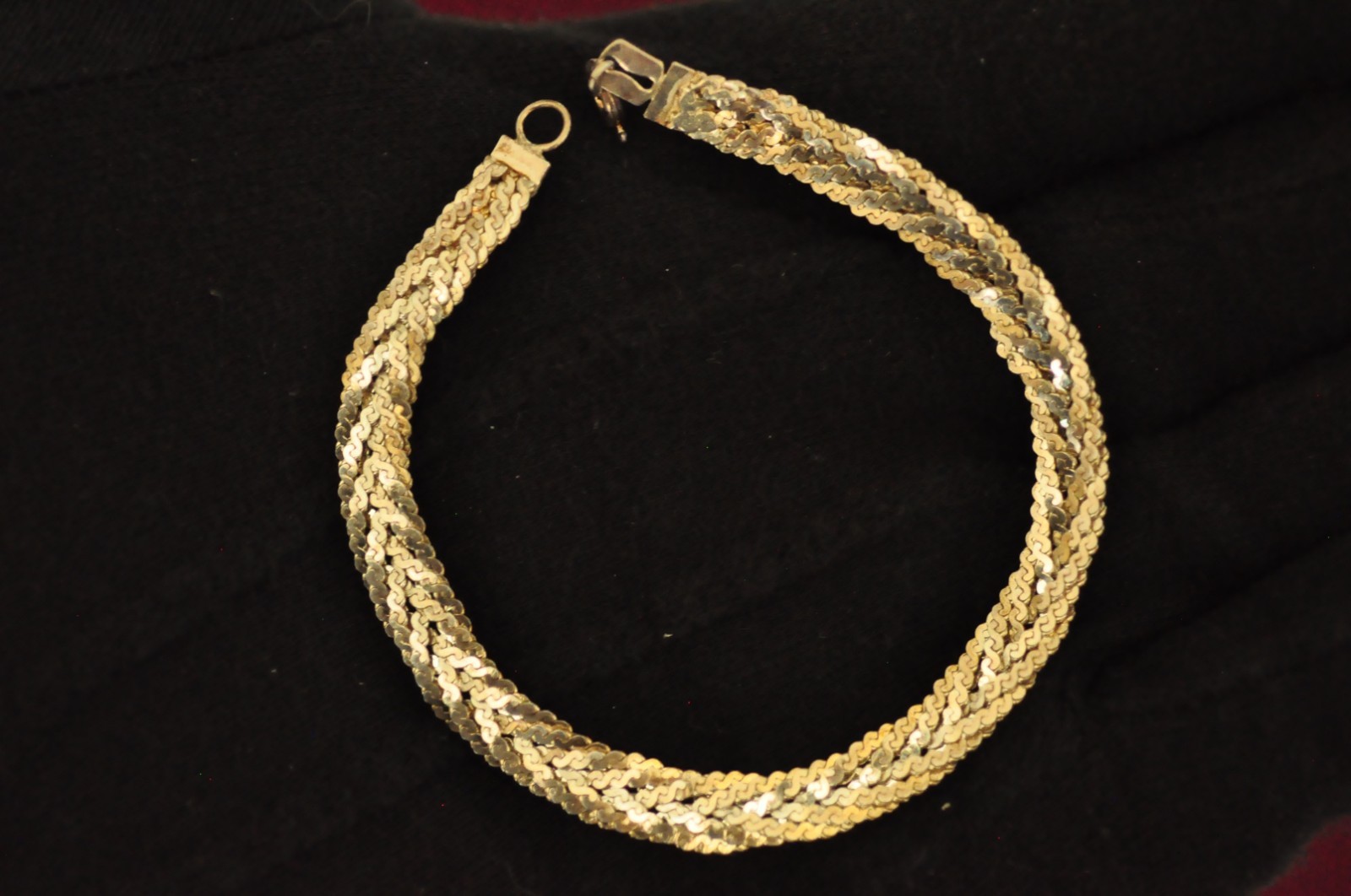 Vintage Mexican Sterling Silver Braided Bracelet – 925 MEX HD28V – 7″, 6 mm – 8g