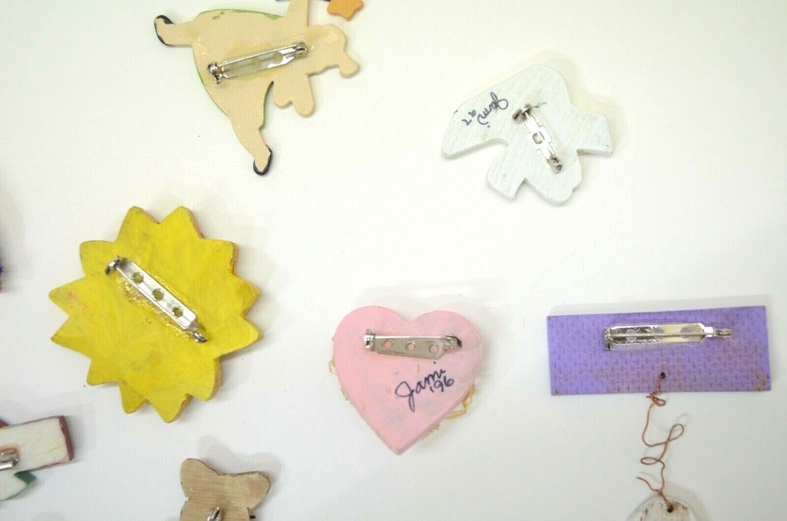 Wooden Brooch Lot Pins Various Random Themes Lapel Hat Bag Gear Collectibles