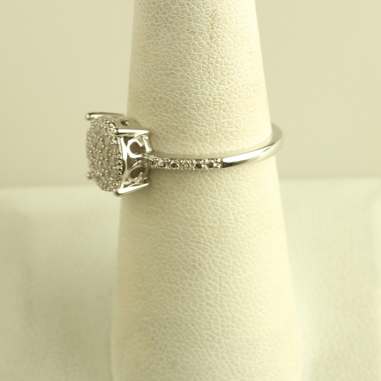 Vintage Sterling Silver DBJ 925 China diamond cluster ring
