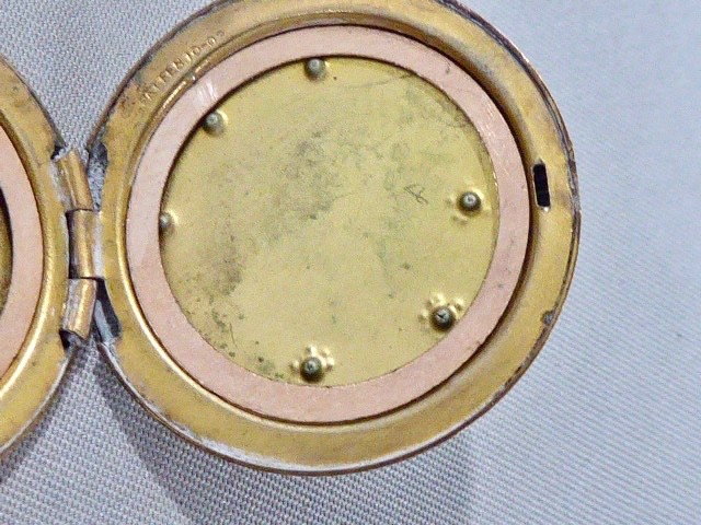 VICTORIAN 14K Y GOLD FILLED SHOOTING STARS LOCKET 1 1/4″ NECKLACE 1874 DATE