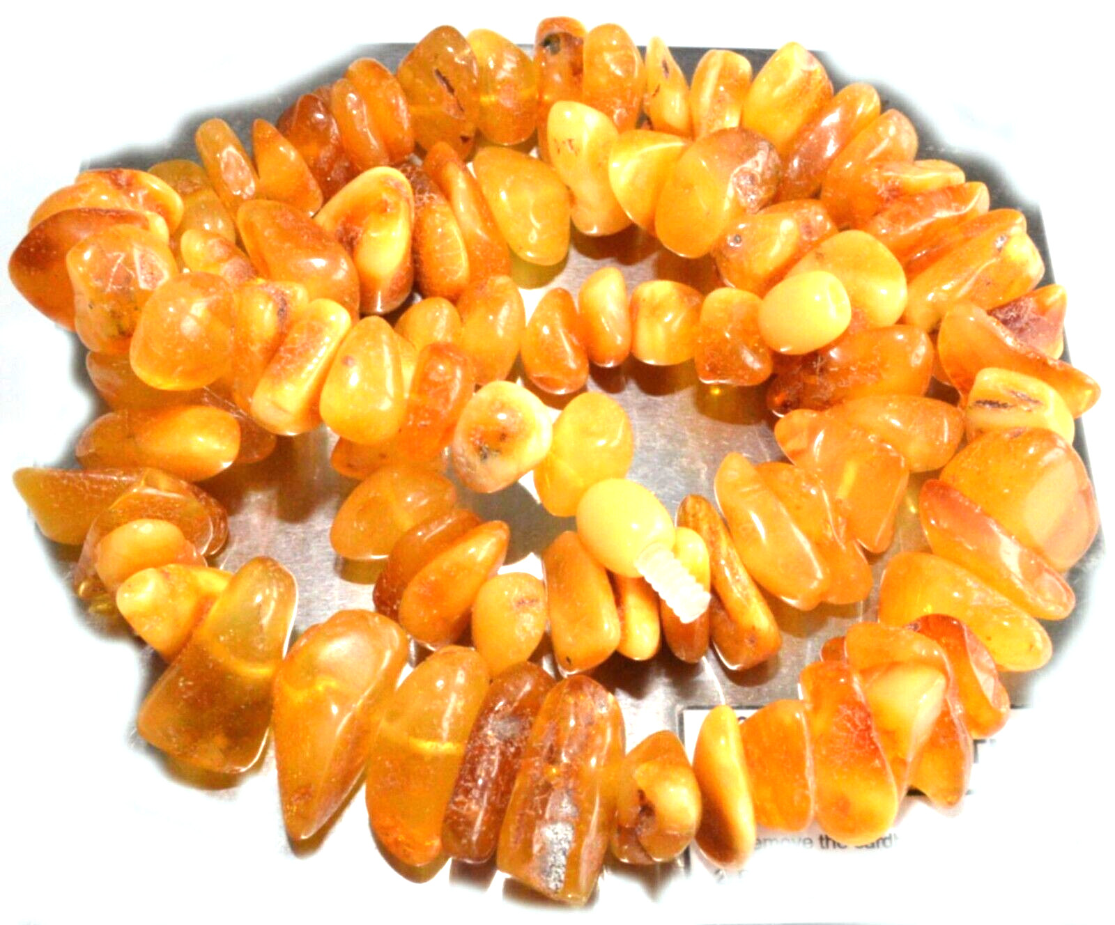 45gr RUSSIAN SOVIET BALTIC AMBER BEAD NECKLACE 琥珀 BRACELET STONE PENDANT EARRING