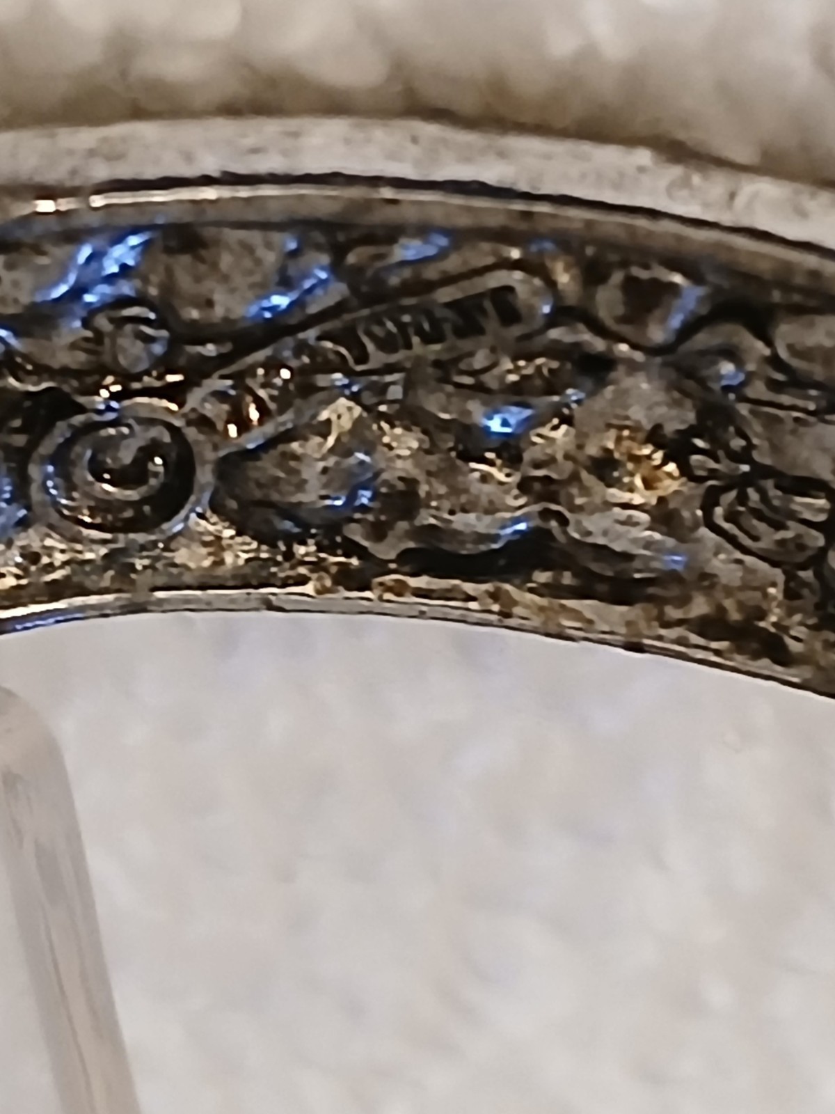 Vintage Signed Hollycraft Hinged Bangle Bracelet Silver Tone Marcasite Style
