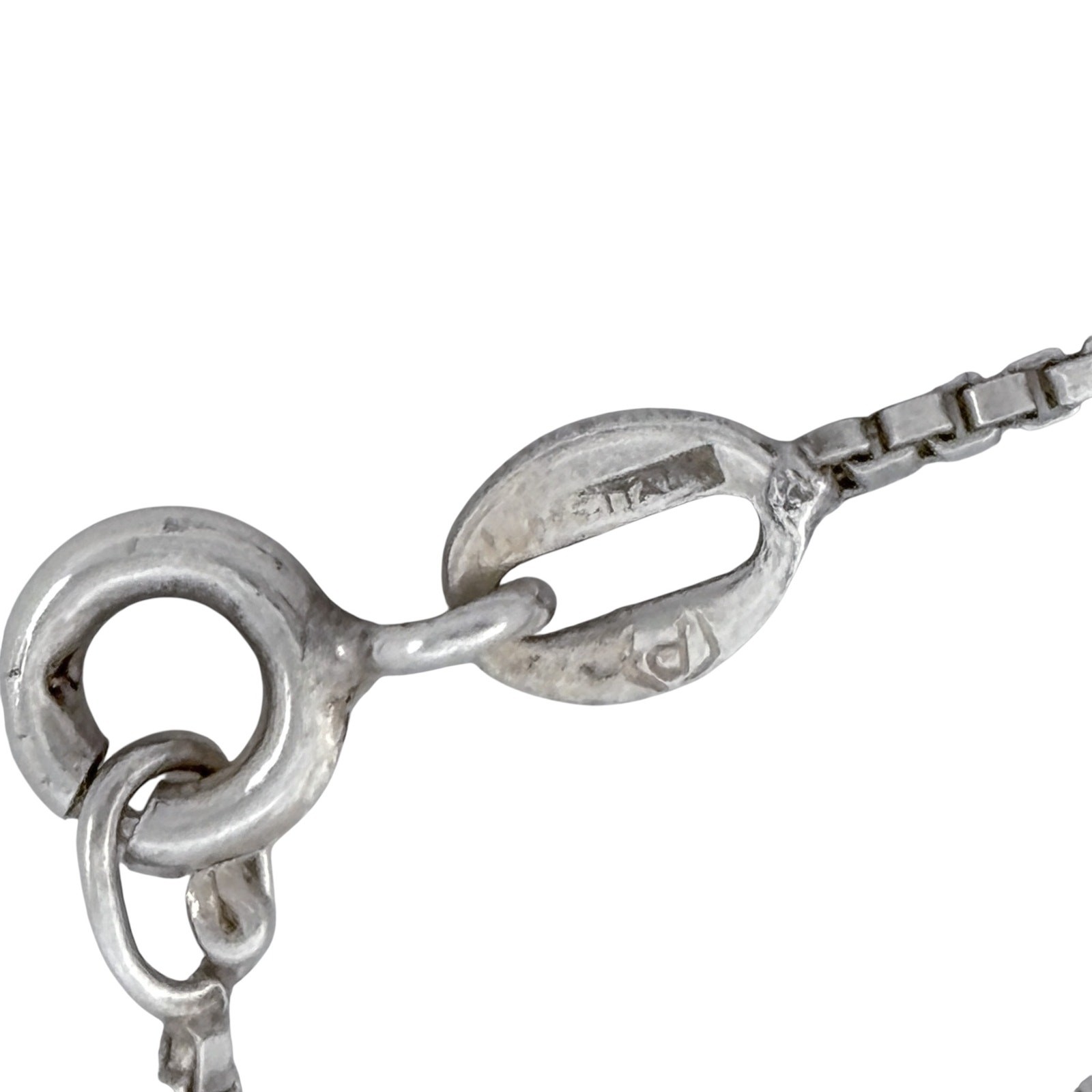 Vintage Italian Sterling Silver 925 Box Link Chain Necklace 16″