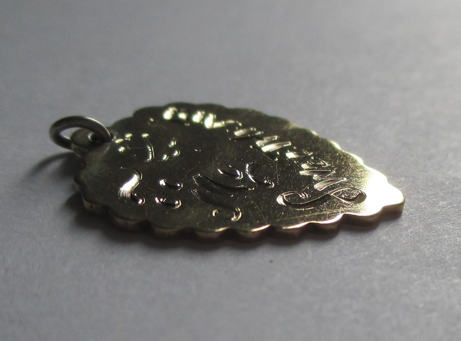 VINTAGE STERLING SILVER TO MY SWEETHEART LOVE TOKEN CHARM CLOVER GOLD WASH