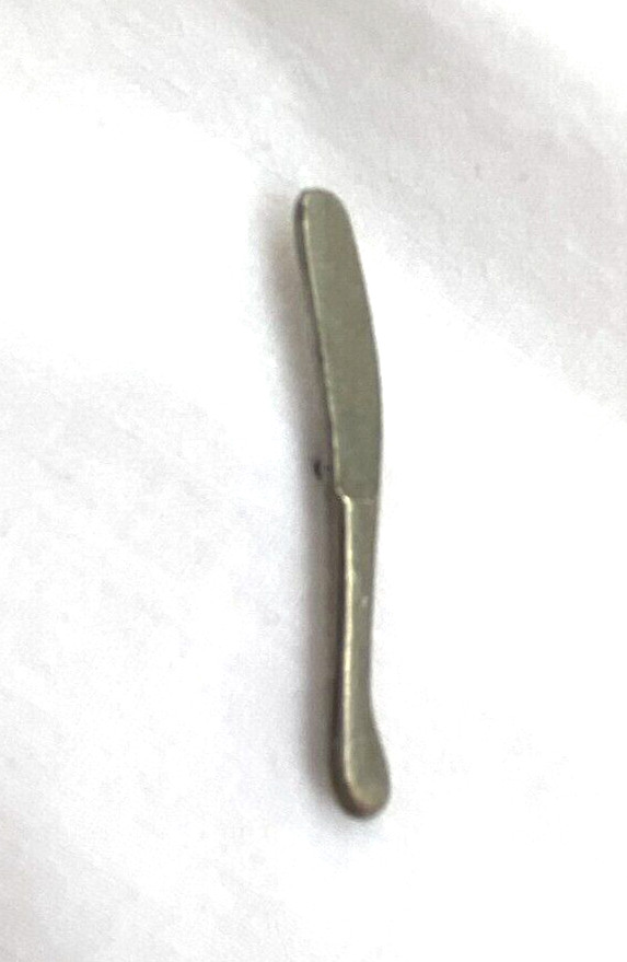Vintage Jim Clift Pewter Knife Hat Lapel Pin Tie Tack Chef Cook 1.5″ Signed