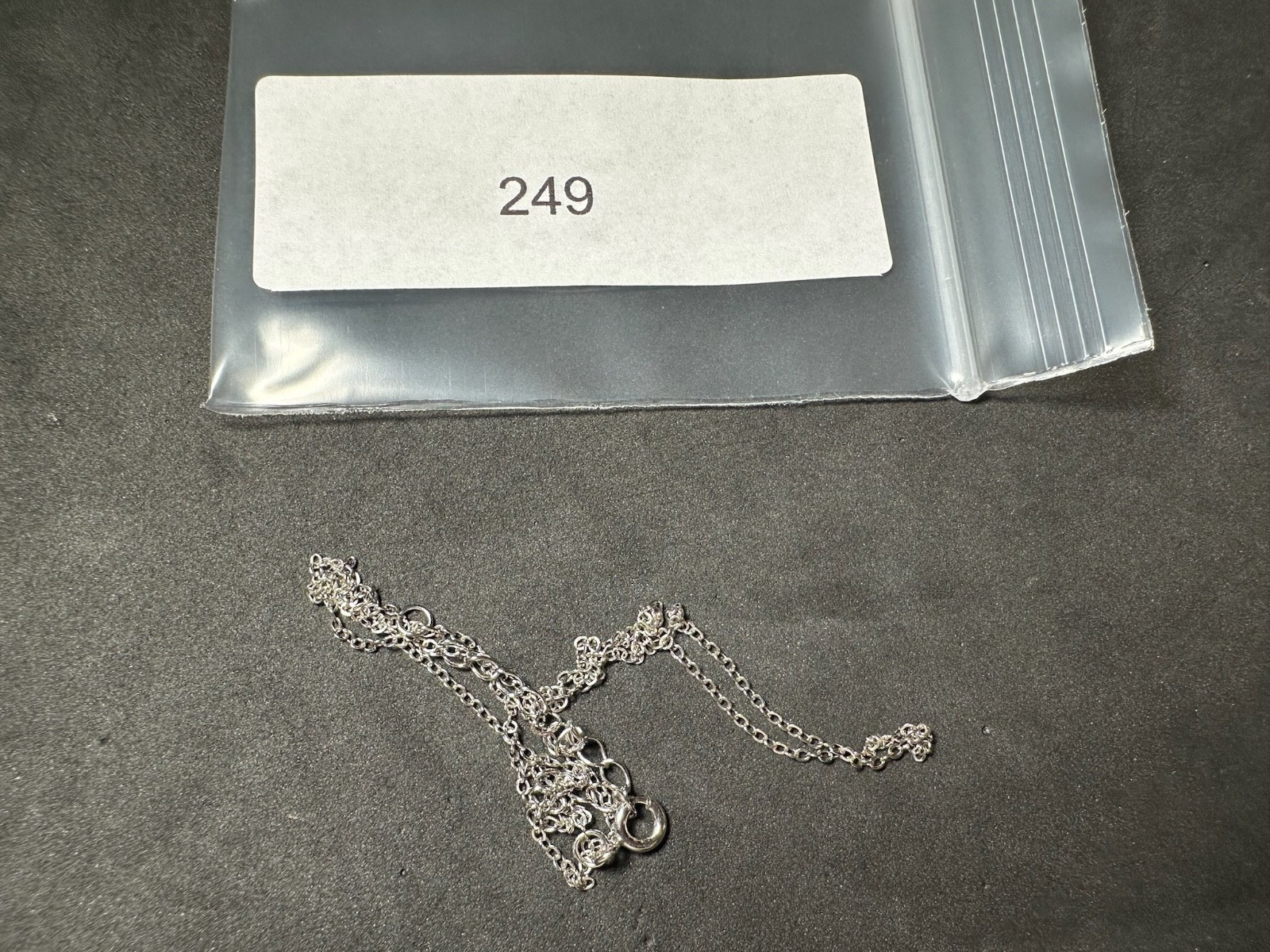 1.00g Vintage Sterling Silver 925 Cable Chain Necklace Adjustable 17.5 in