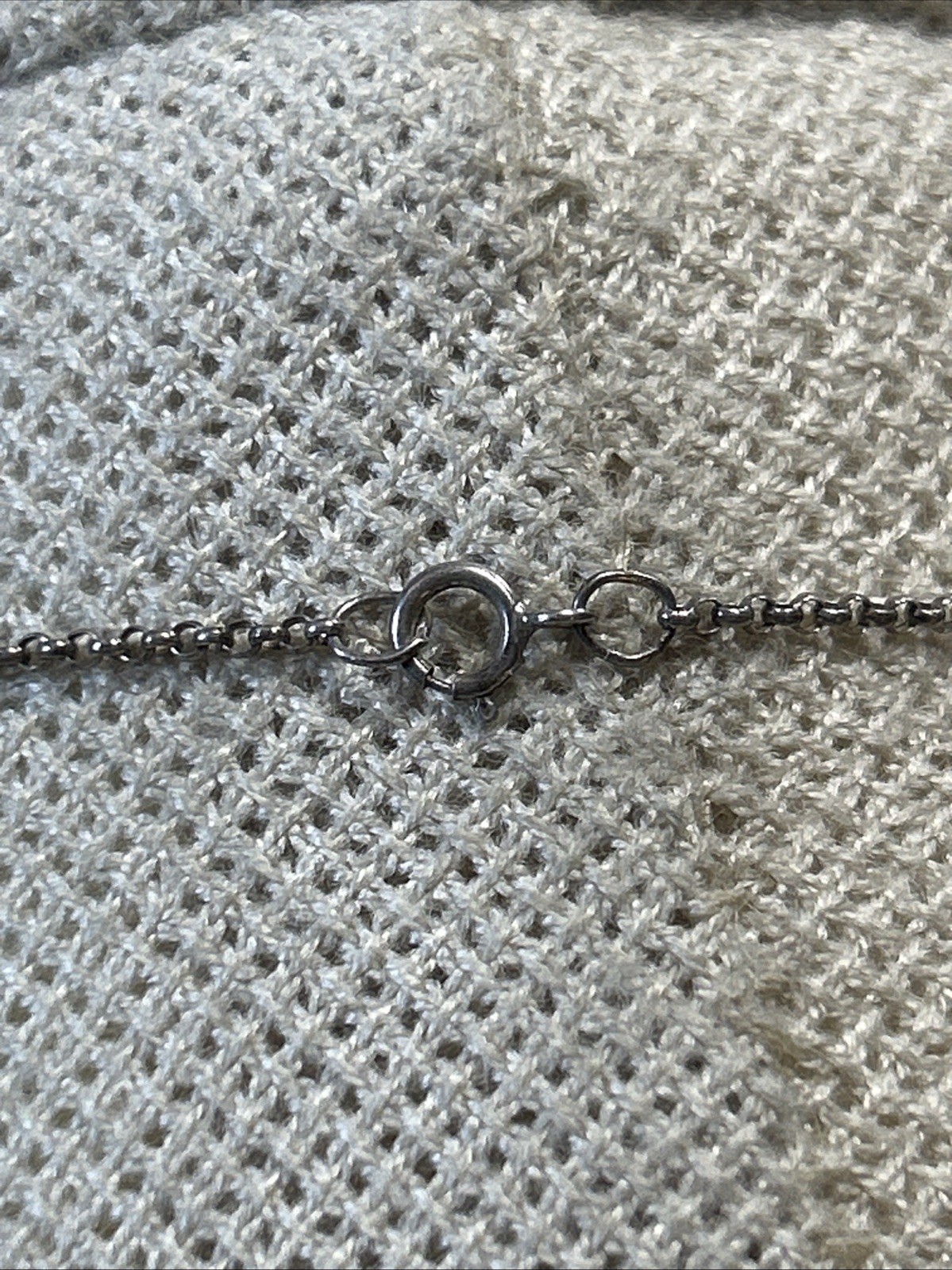 47. Unusual 925 Sterling Articulated BEAR Rolo chain link Necklace 18″, 7.2g