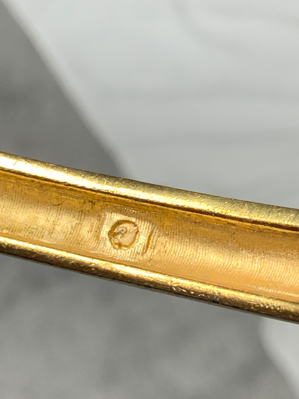 Vintage Swarovski Swan Gold Tone Signed Crystal Pave Hinged Bangle Bracelet