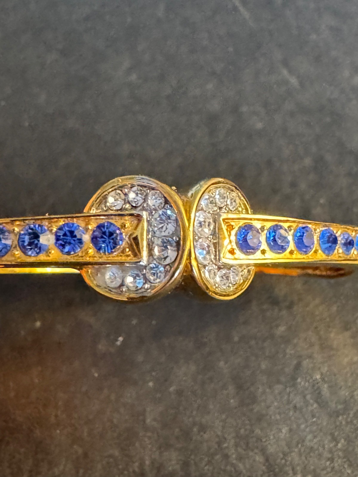 Camrose & Kross Jackie Kennedy Love Knot Bracelet with Blue and White Gemstones