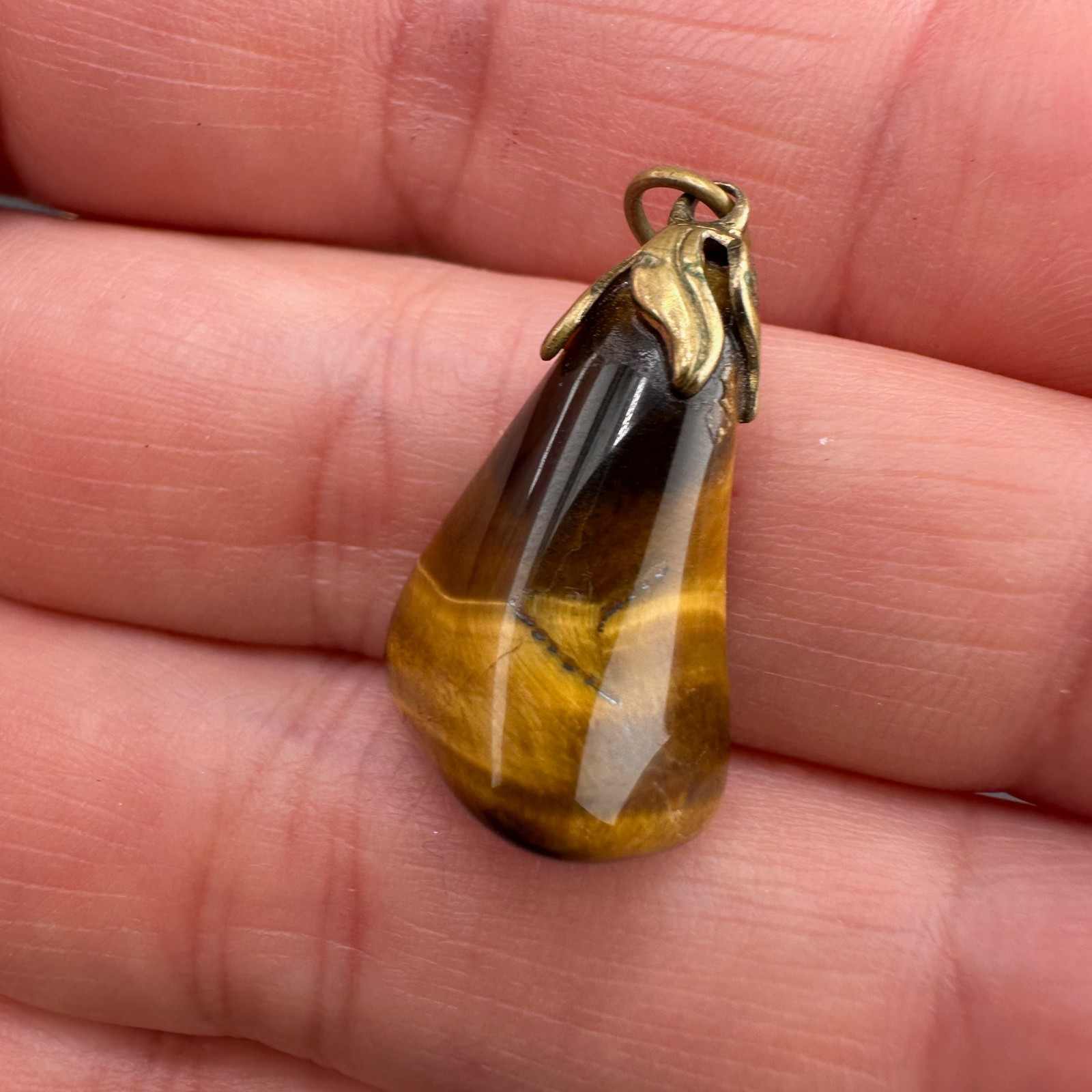 Vintage Gemstone Pendant Charm Lot Jade Quartz Agate Tigers Eye Jasper 25+