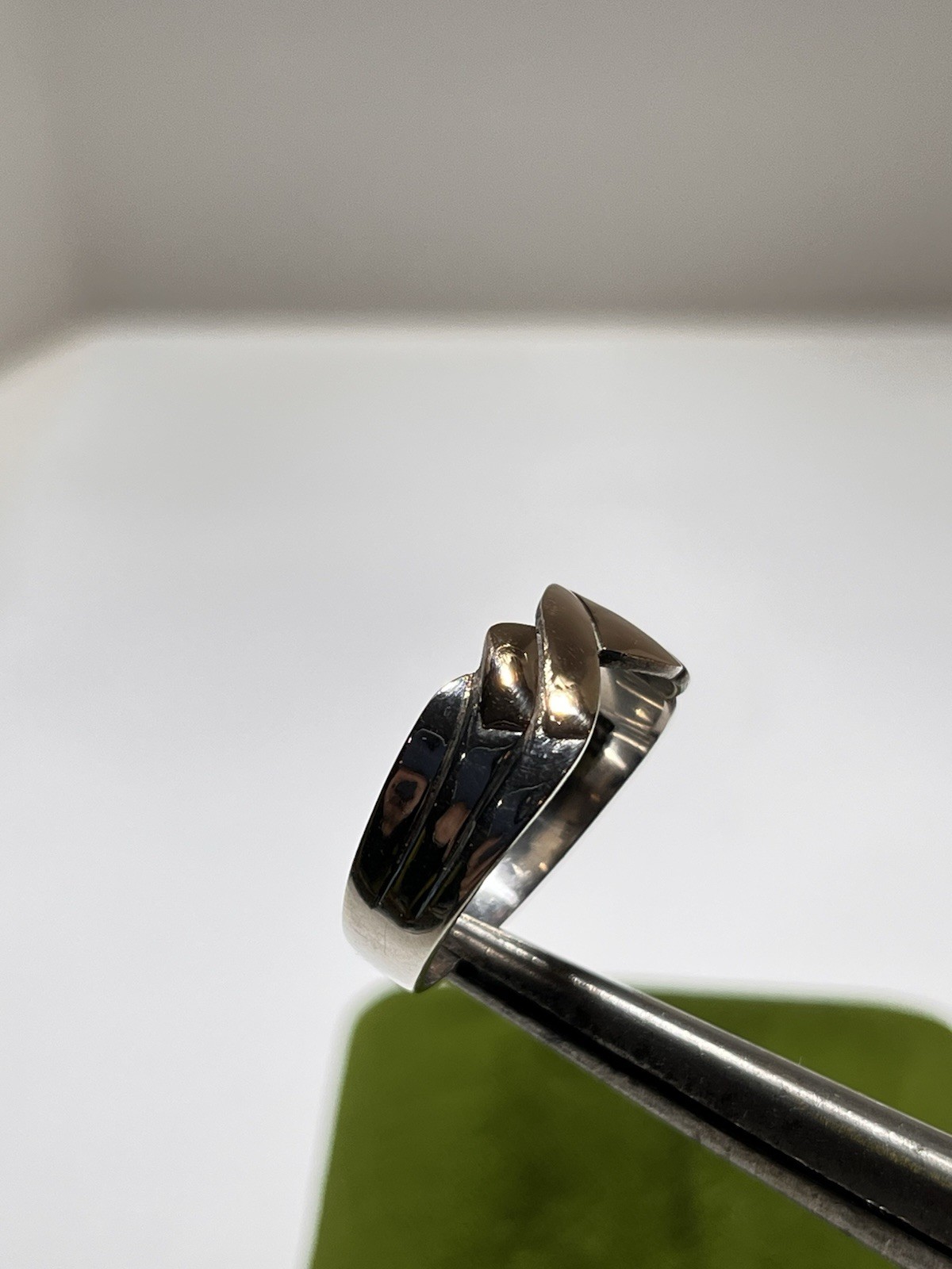 Vintage Antique 18 Karat Gold And .925 Silver Ring Size 9 3.5 Grams