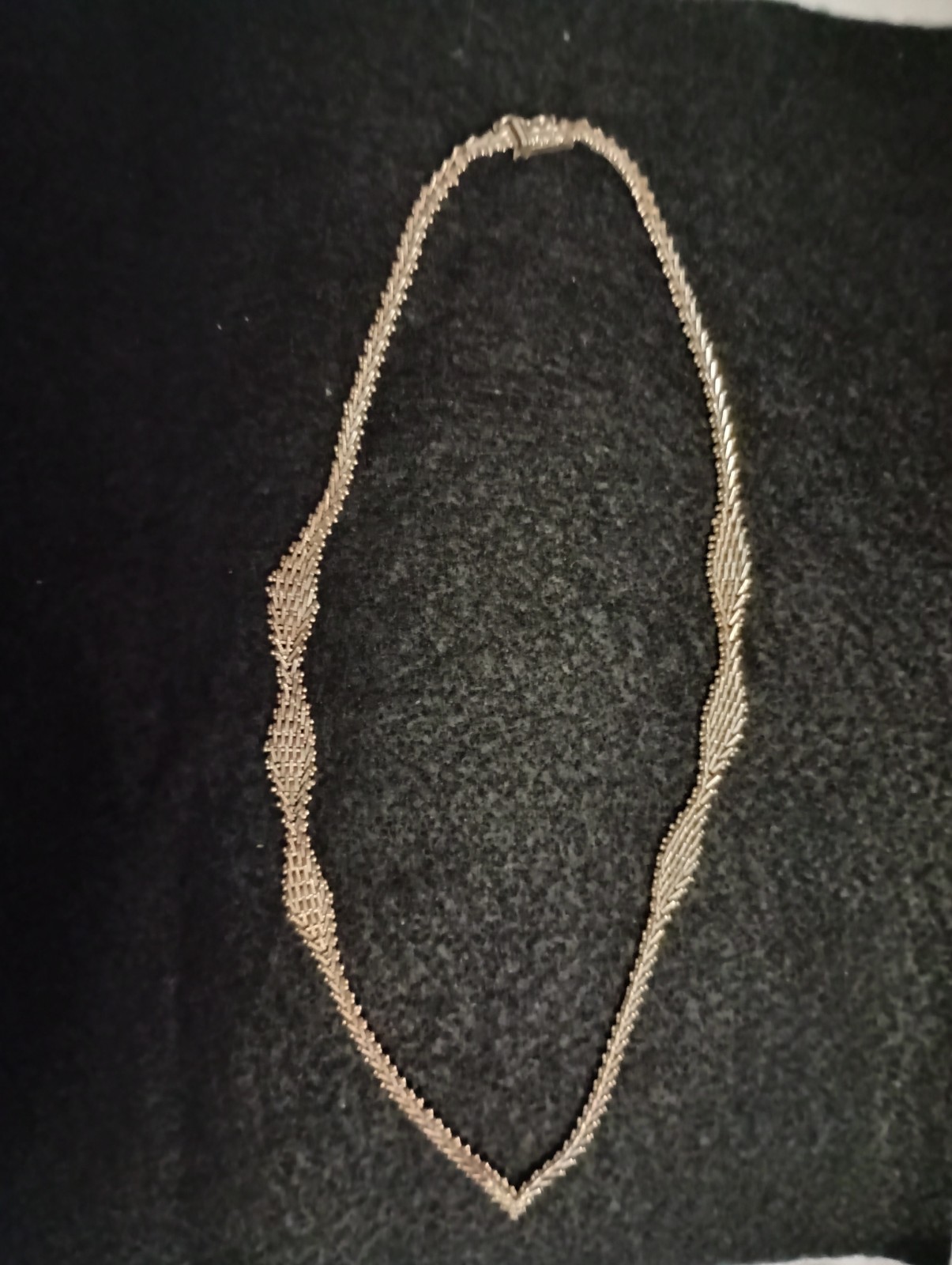 Vintage Sterling Silver Woven Necklace 16″ .925 MEX B&B TJ-06