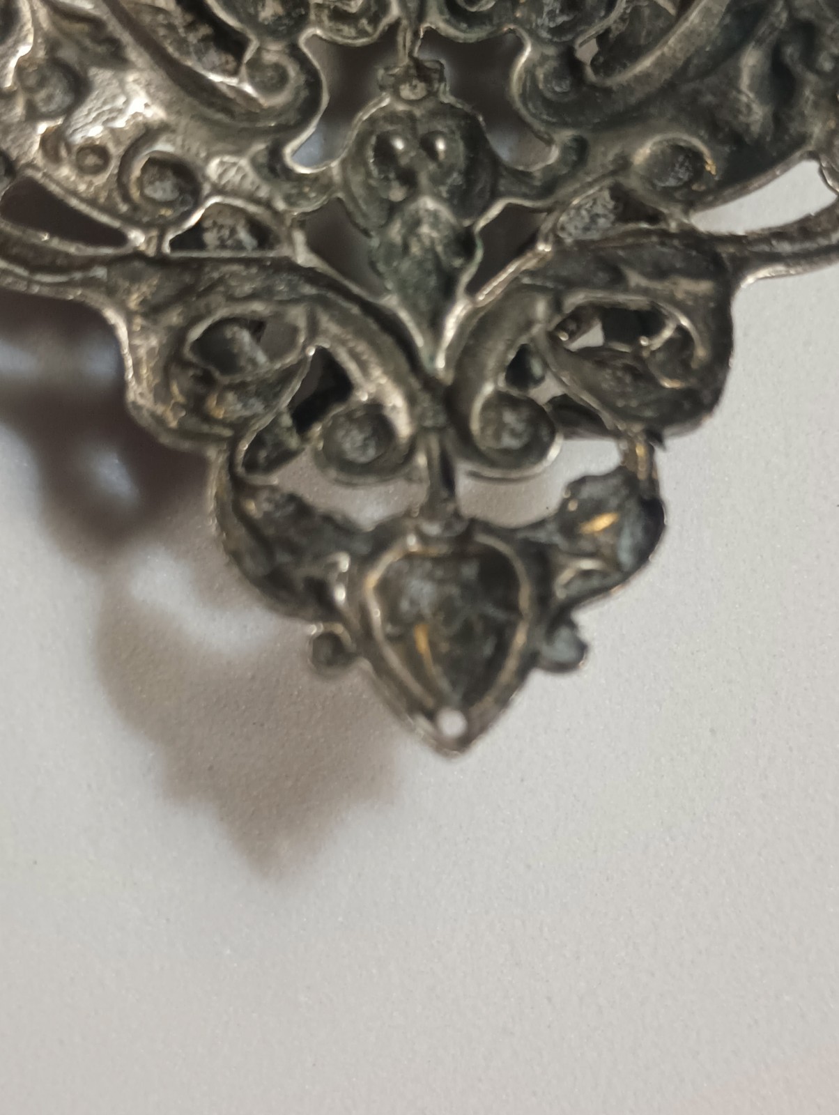 Rare, Vintage Broach/Dress Clip from 1895 To 1910 Era. Sterling Silver Plated.