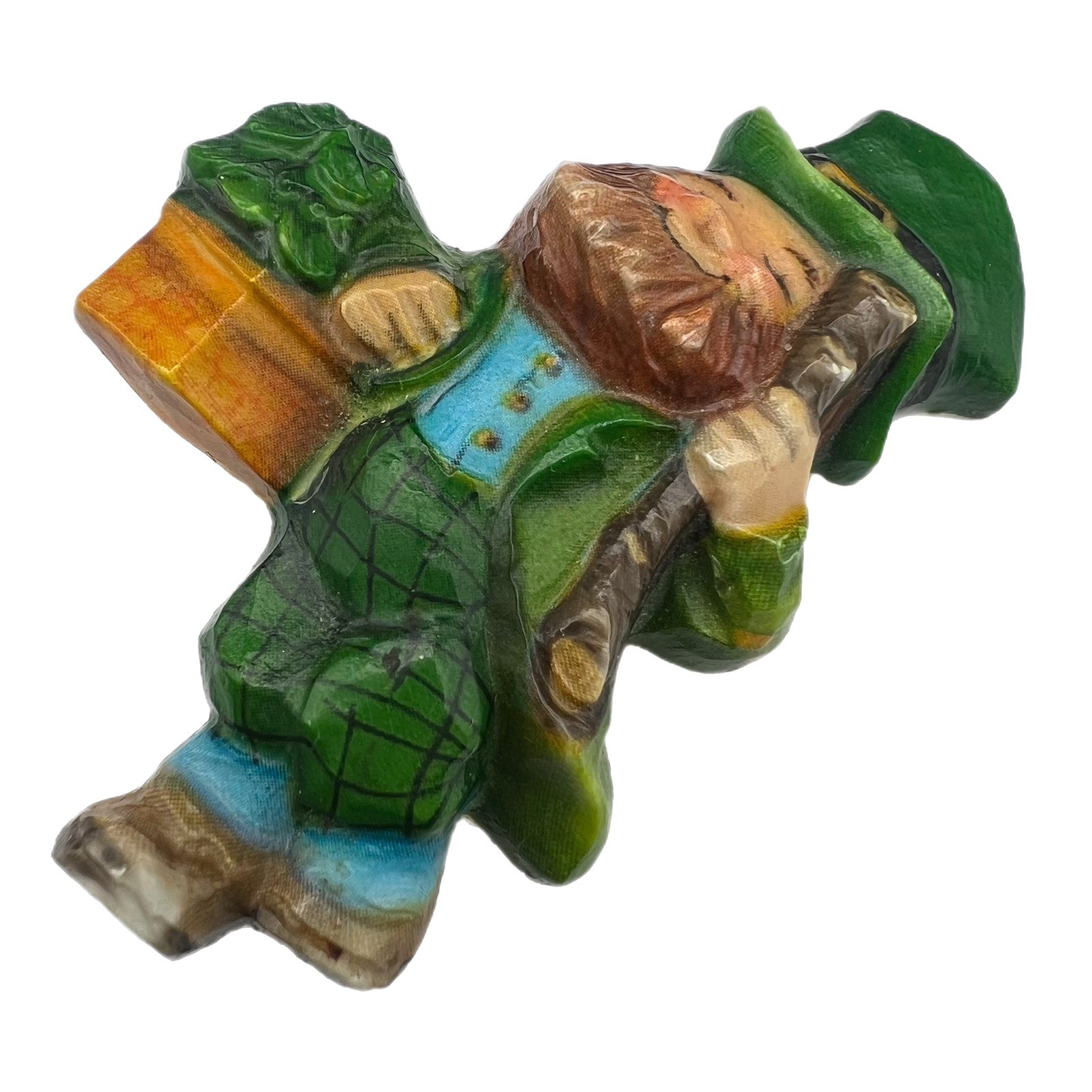 Vintage Leprechaun Hallmark Cards Pin St. Patrick’s Day Irish Green 2 3/8″