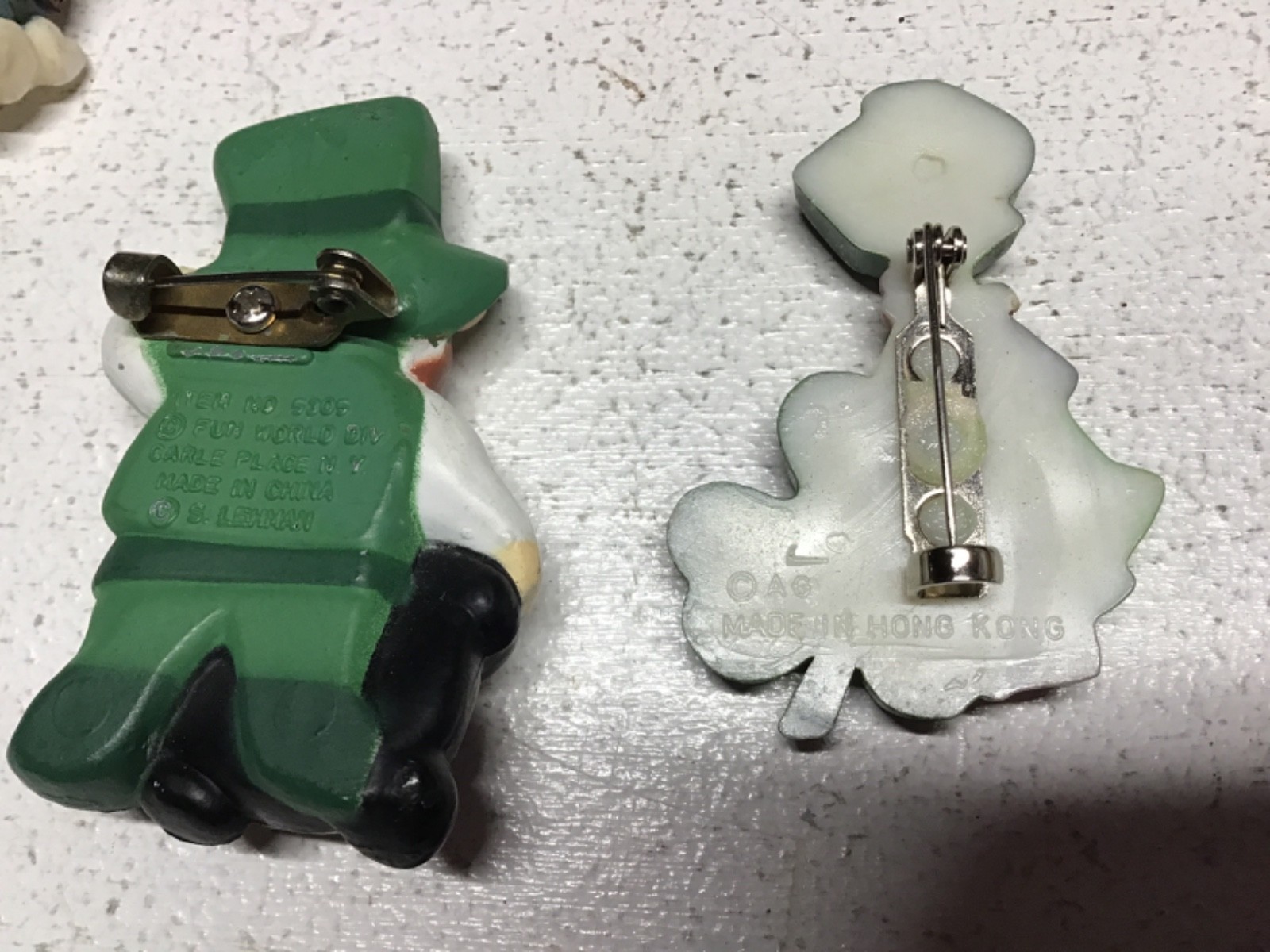 VTG 8 Seasonal Spring Christmas Halloween St Patty Pin Brooch Hallmark Fun World