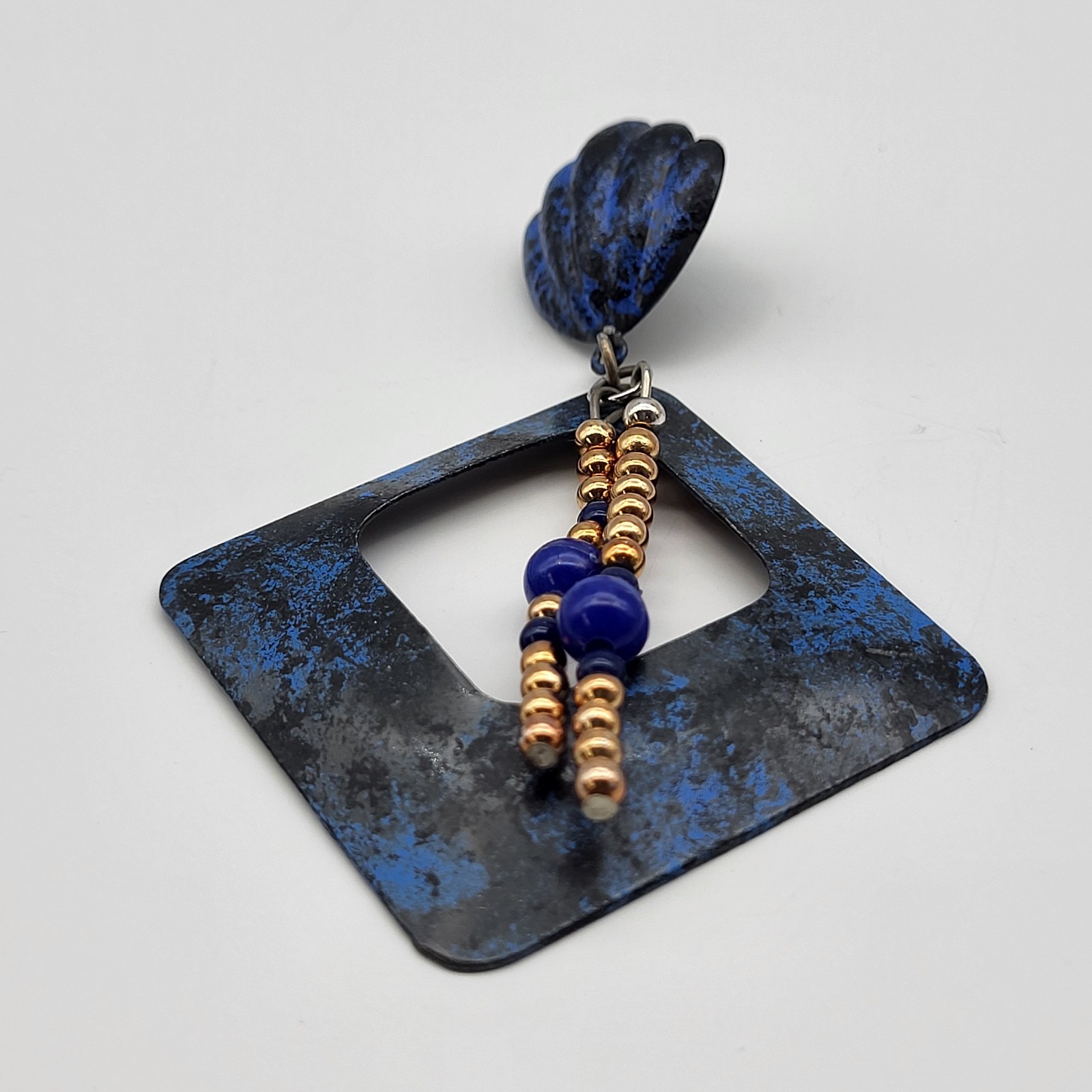 Amazing 80’s Bold enamel Geometric dangle earrings Festival Retro Flamboyant