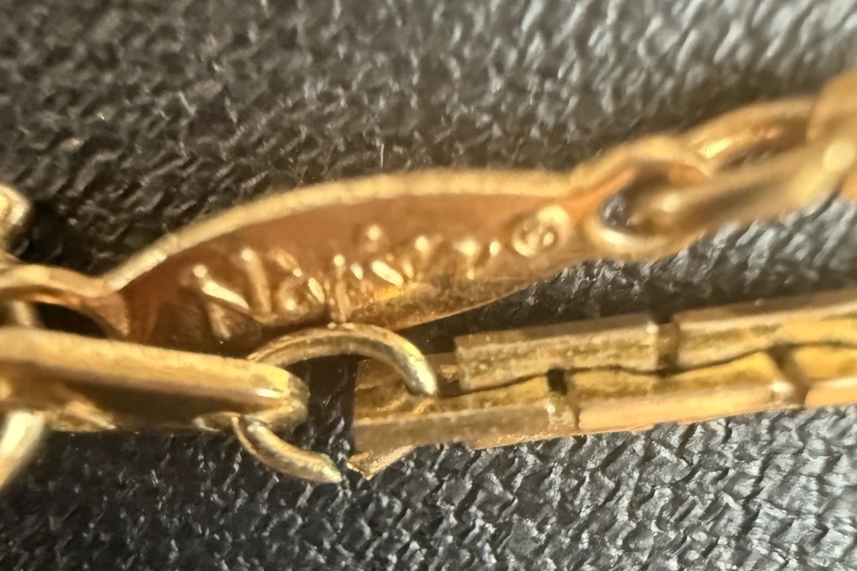Vintage Napier Signed Gold-Tone Double Strand Chain Necklace 14” & 18”