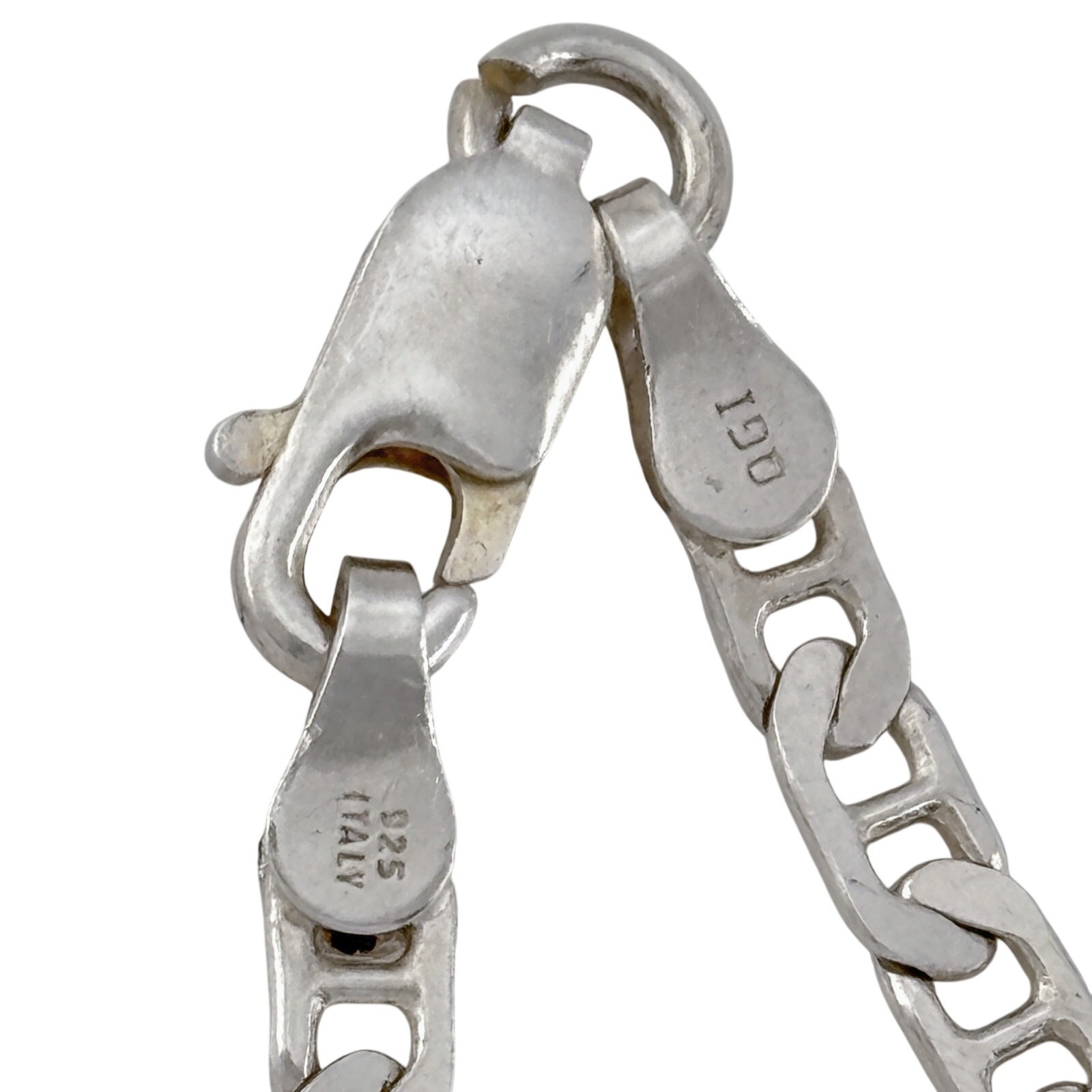 Vintage Sterling Silver 925 Italian Anchor Chain Bracelet 7″