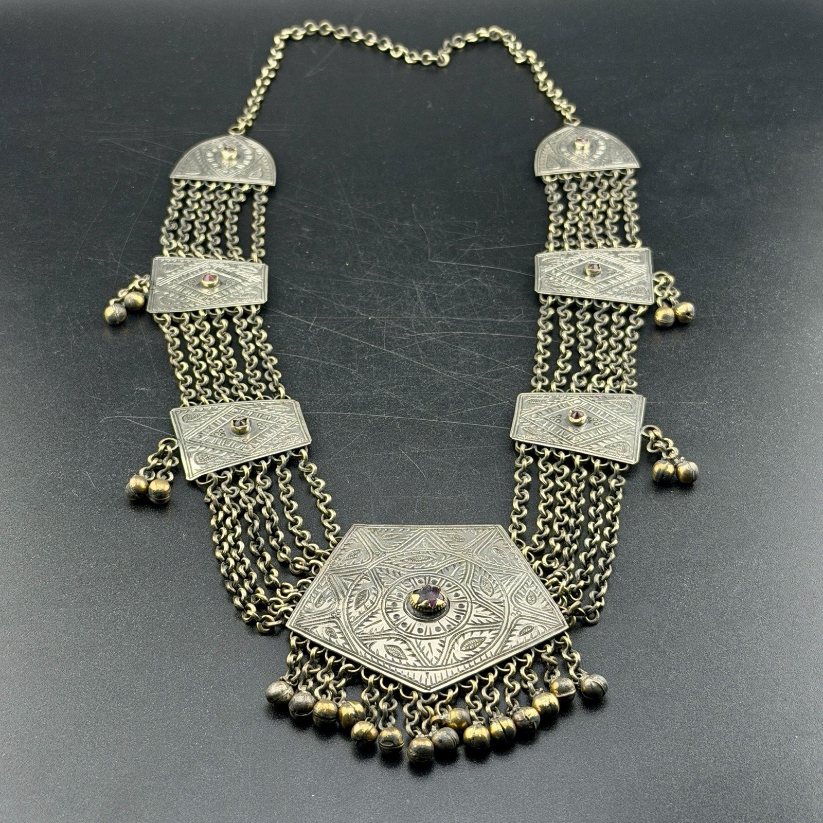 Vintage Beautifully Crafted Old Afghani Handmade Stunning Unique Necklace