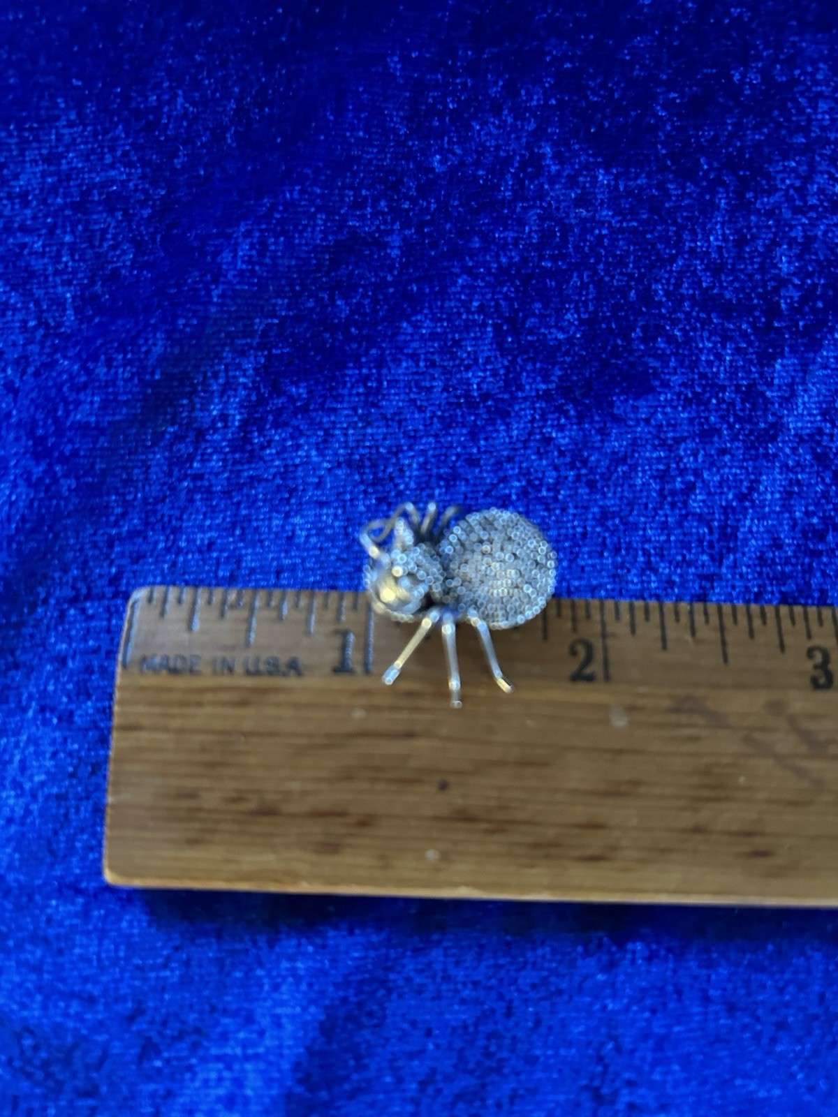 Vintage Sterling Silver Handmade Beetle Brooch/pins 2 Great Detail Nice Work