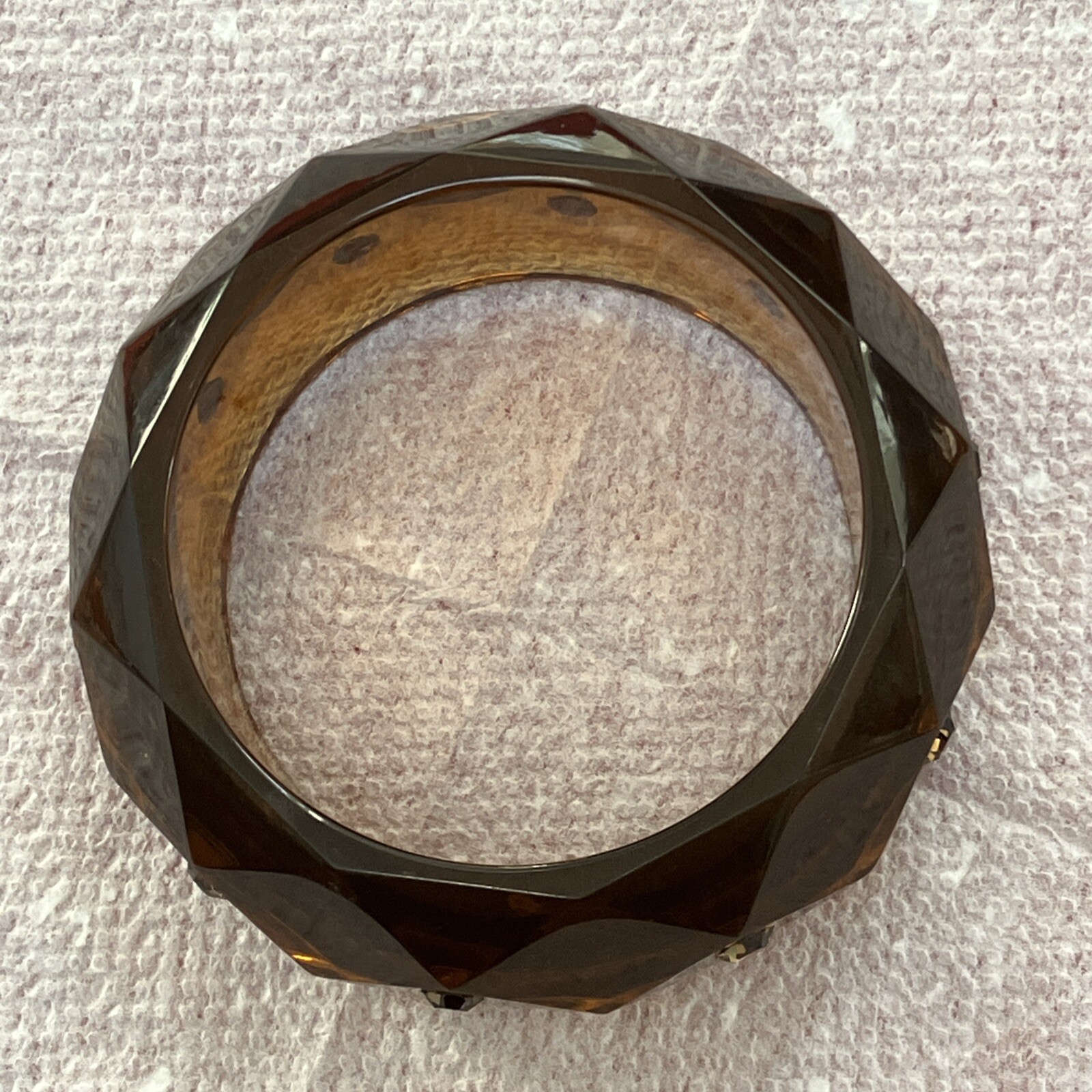 VINTAGE FACETED GEMS BANGLE BRACELET