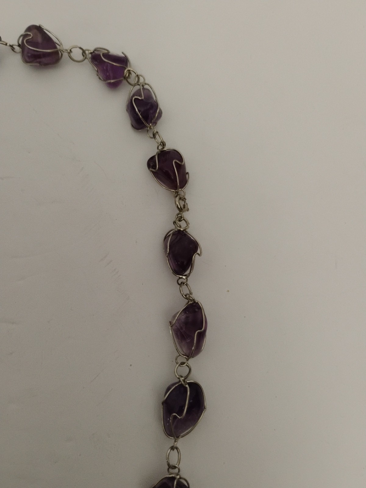 Amethyst Stone 26″Natural Polished No Clasp