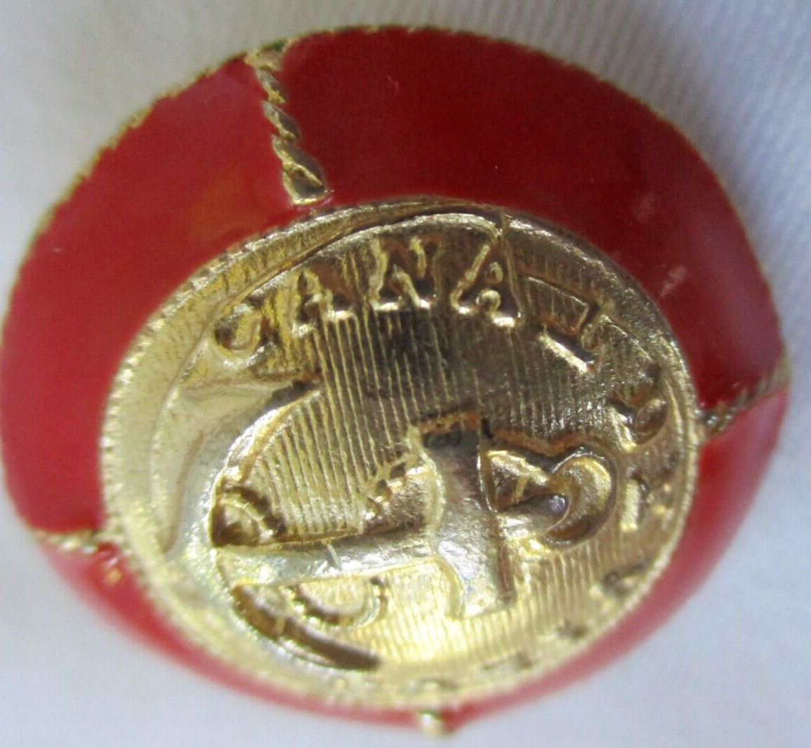 VINTAGE GAY BOYER CANAL DE VIEUX ANCHOR CLIP-ON EARRINGS WITH PADS