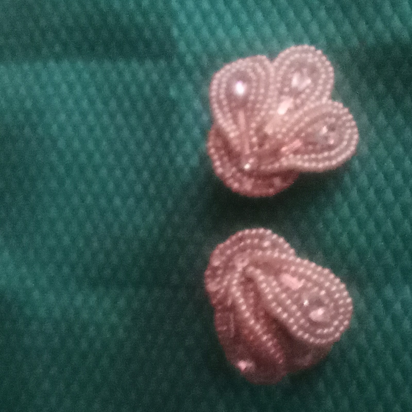 Vintage Rhinestone And Beaded Clip-on Earrings
