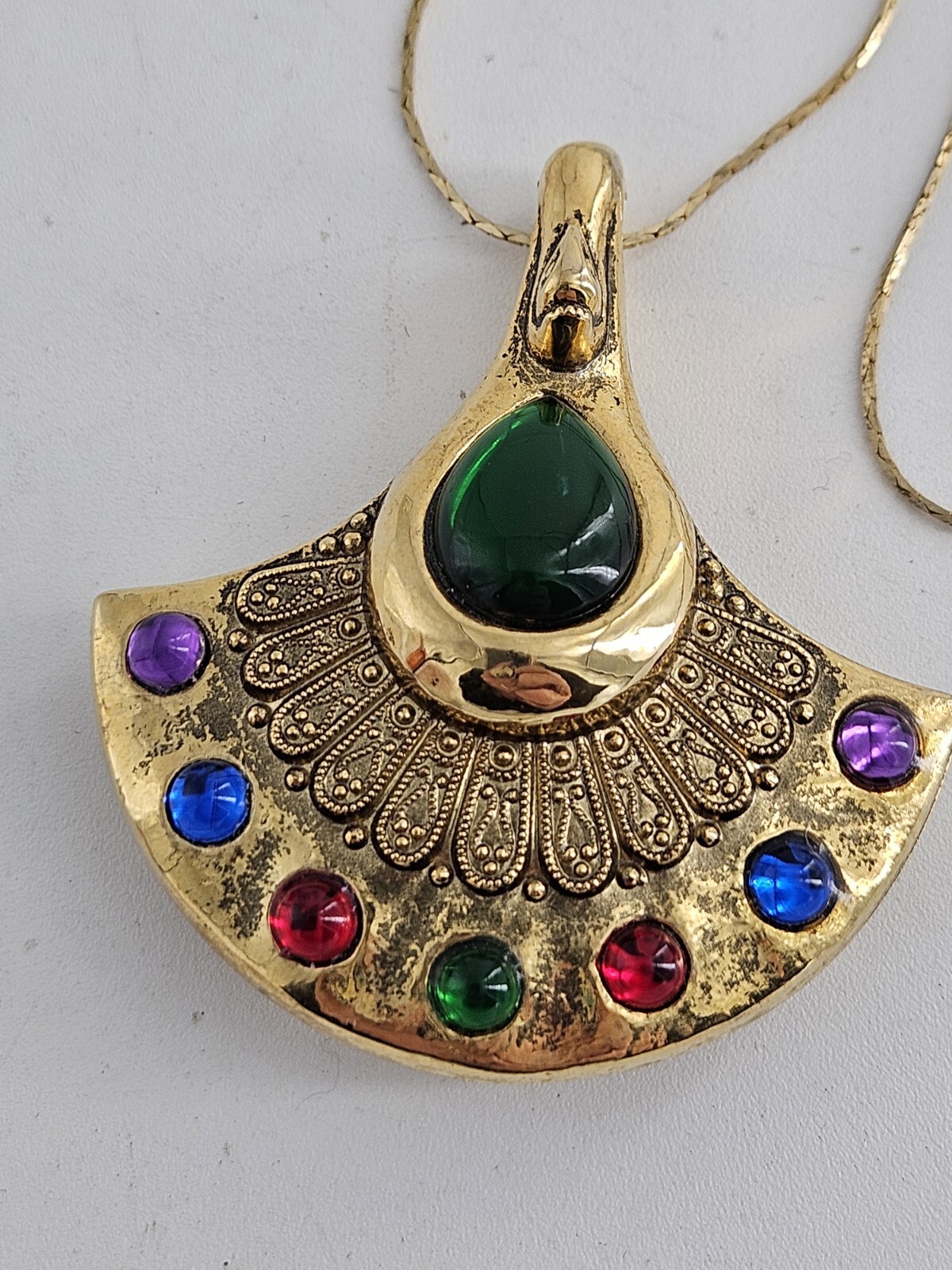 Vintage Unique Necklace Lot Multi Color Mixed Materials And Styles