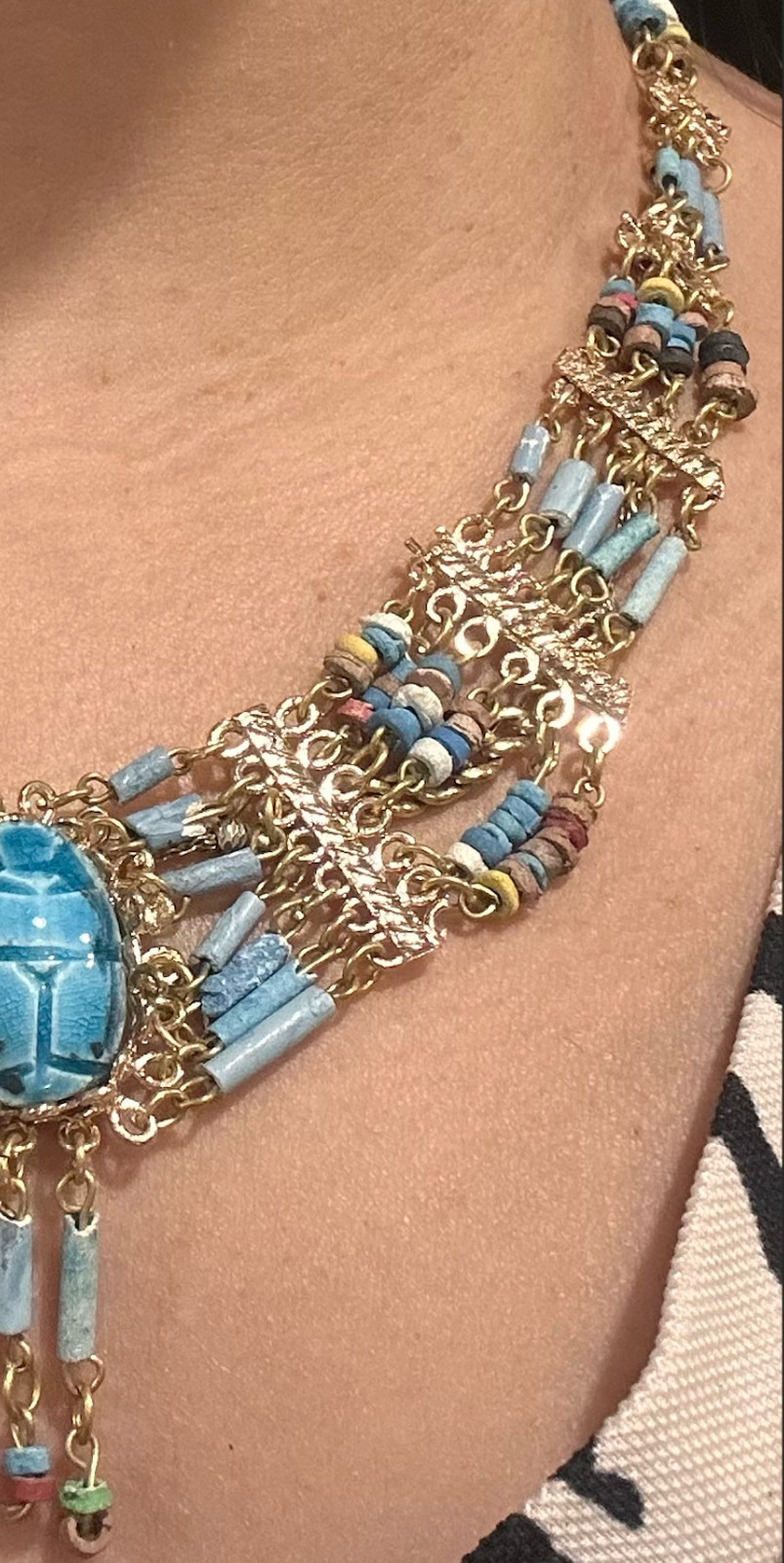 vintage ancient egyptian necklace