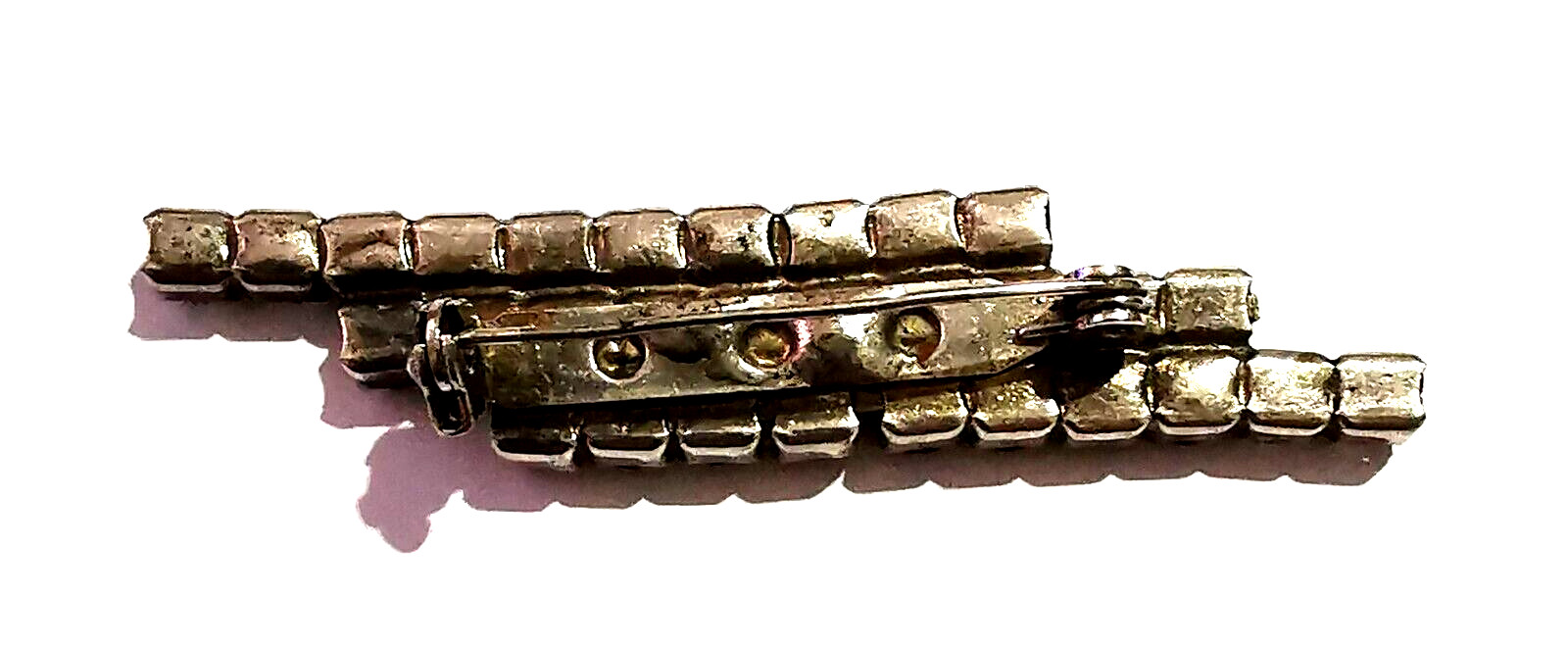 Vintage Czech Brooch Clear Glass Rhinestone Rhinestones Hand Soldered Handmade