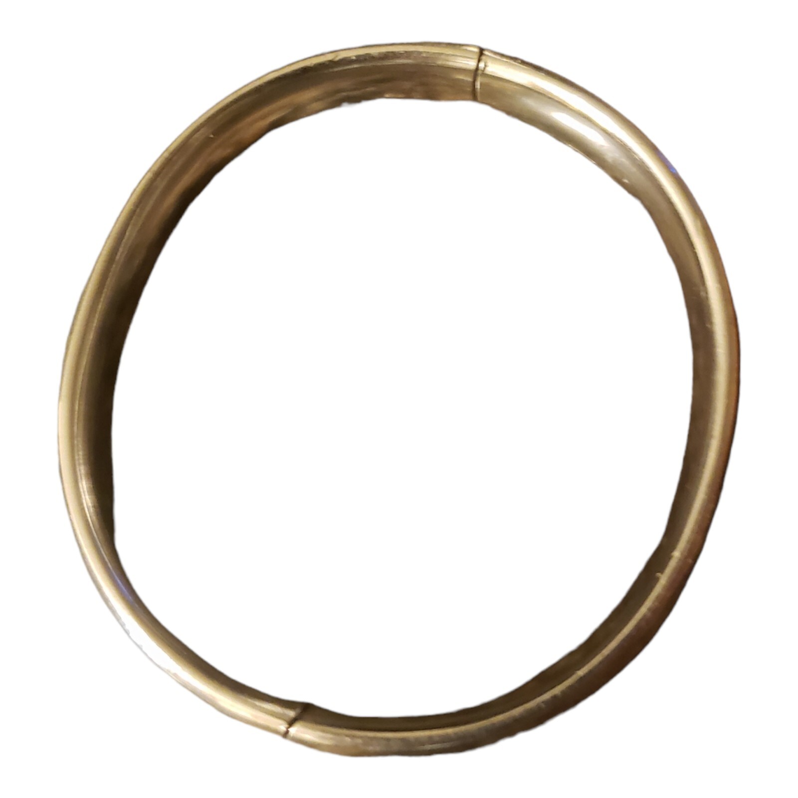Monet Silvertone smooth hindged Bangle Signed Pre-owned Vintage