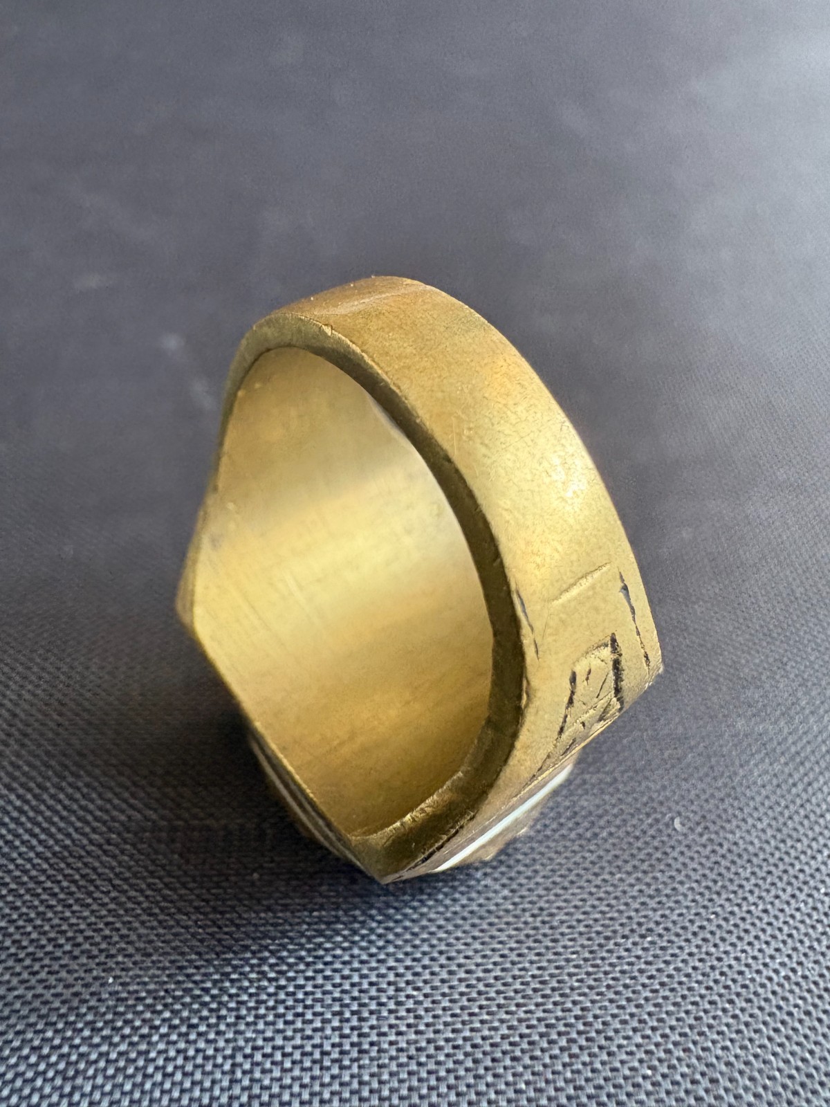 Vintage Moroccan Tuareg Brass Ring Berber Sahara Handmade Ring Brass Size 7 US