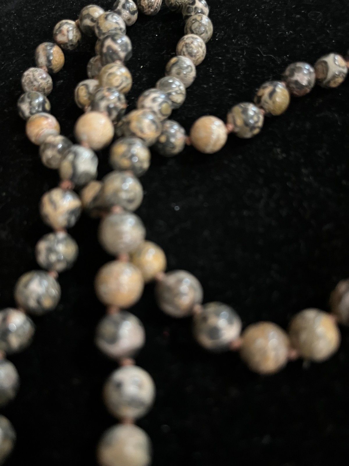 Vintage Jasper Beads, Very Long, Different Shades Of Color