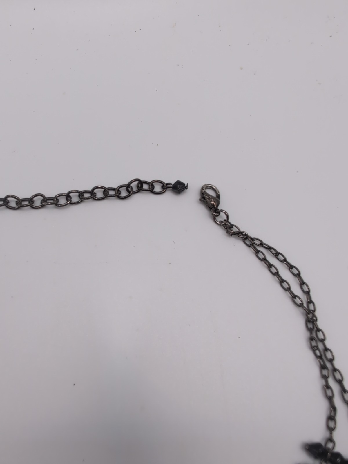 Victorian Revival Black Glass Beaded Cascading Collar Necklace Gothic