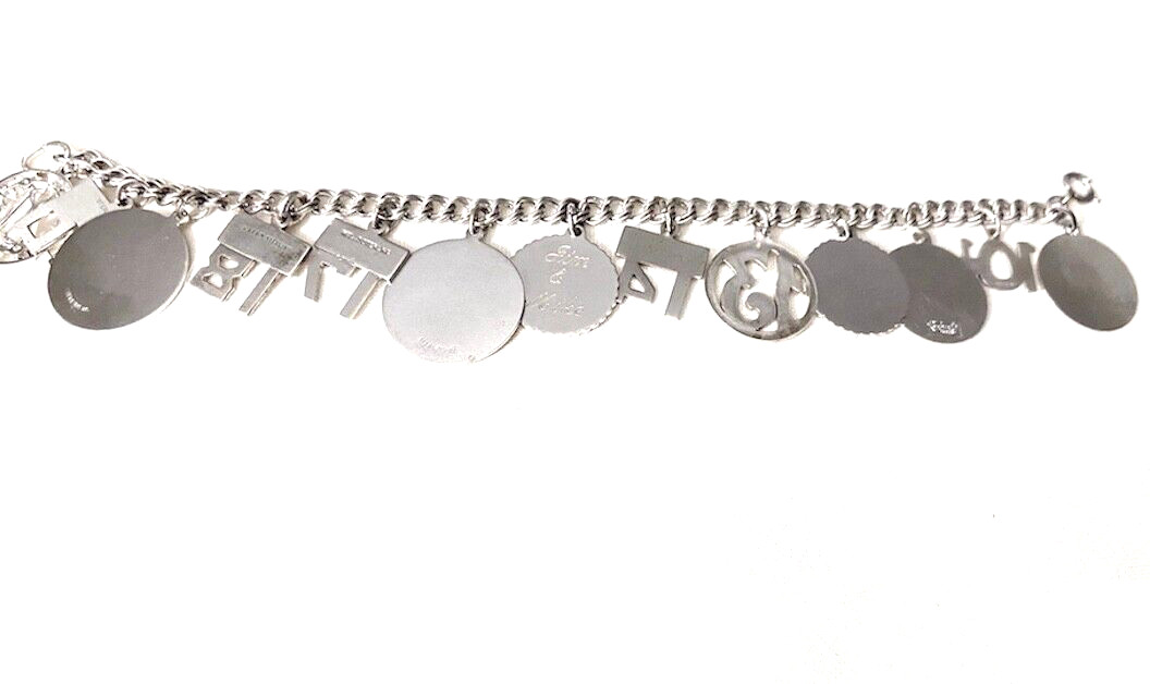 SWEET! Estate 60s-80s ster 13-CHARM BRACELET (ages 10-21) HAPPY BIRTHDAY CHARMS
