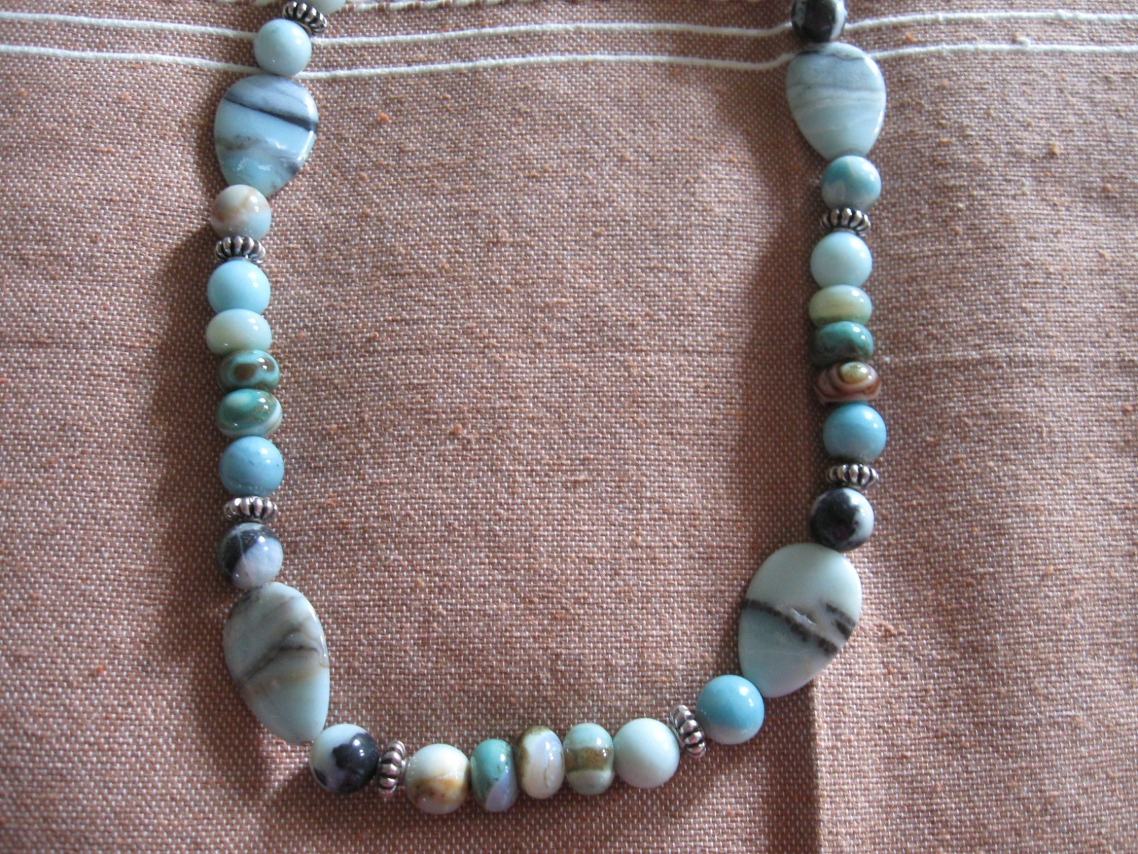 Vintage Colorado Springs Colo Lake George Amazonite/Silver Necklace Rare-Mineral