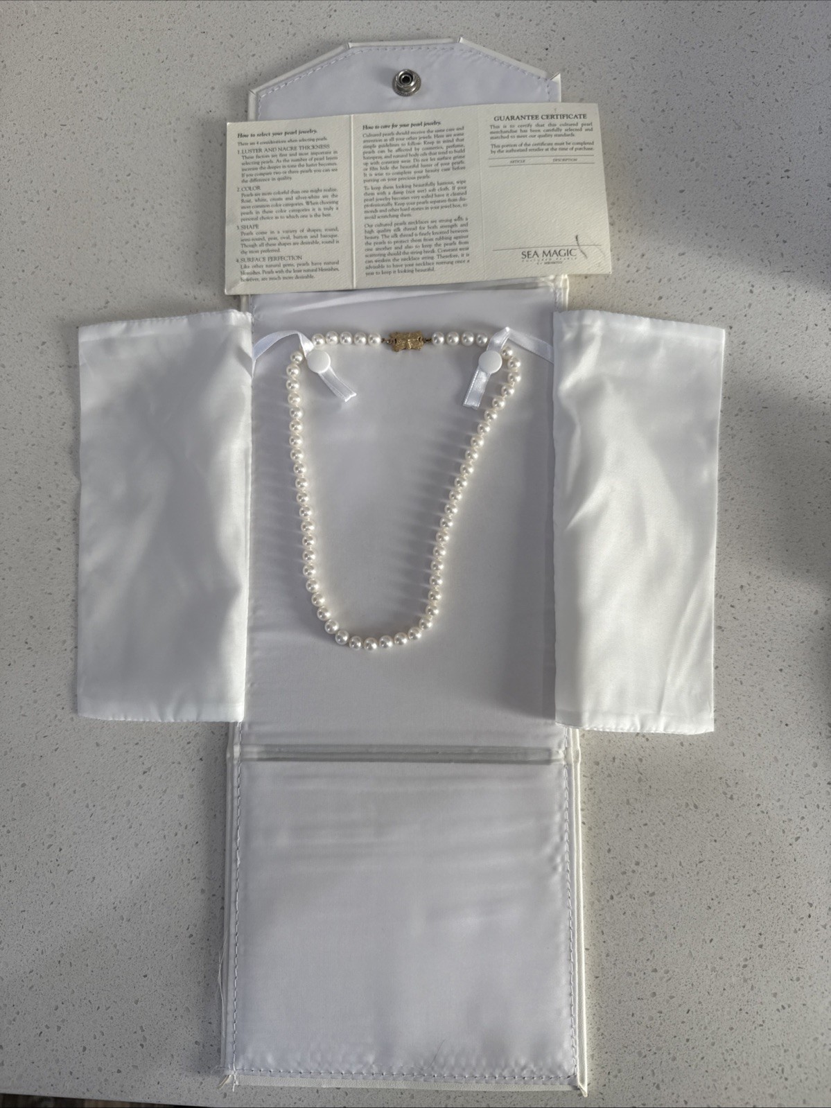 6.5mm Mikimoto Akoya 16″ Long Cultured Pearl Necklace 14K Clasp