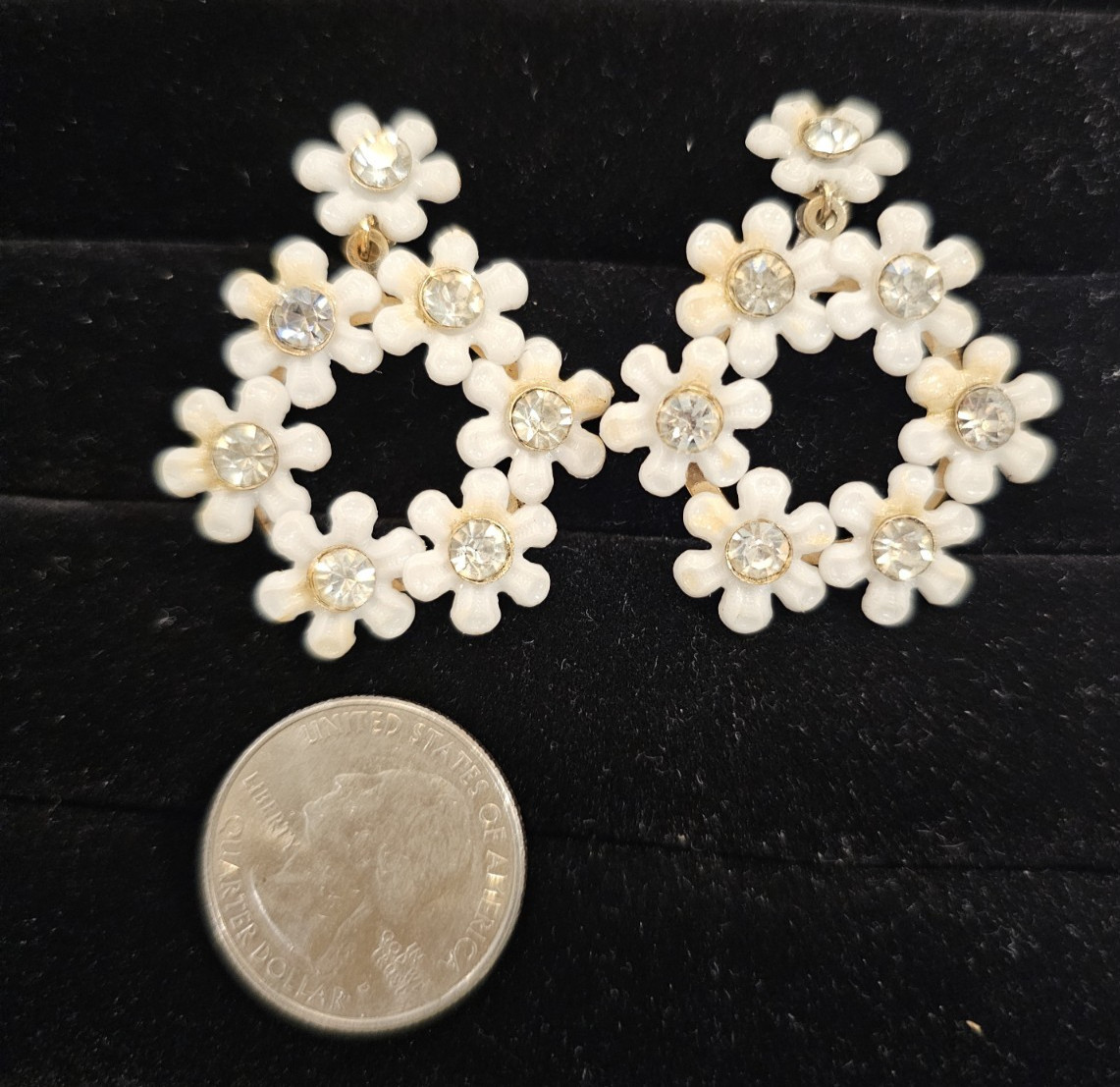 3 Pair of Clip or Screw Back Vintage Earrings and Brooch