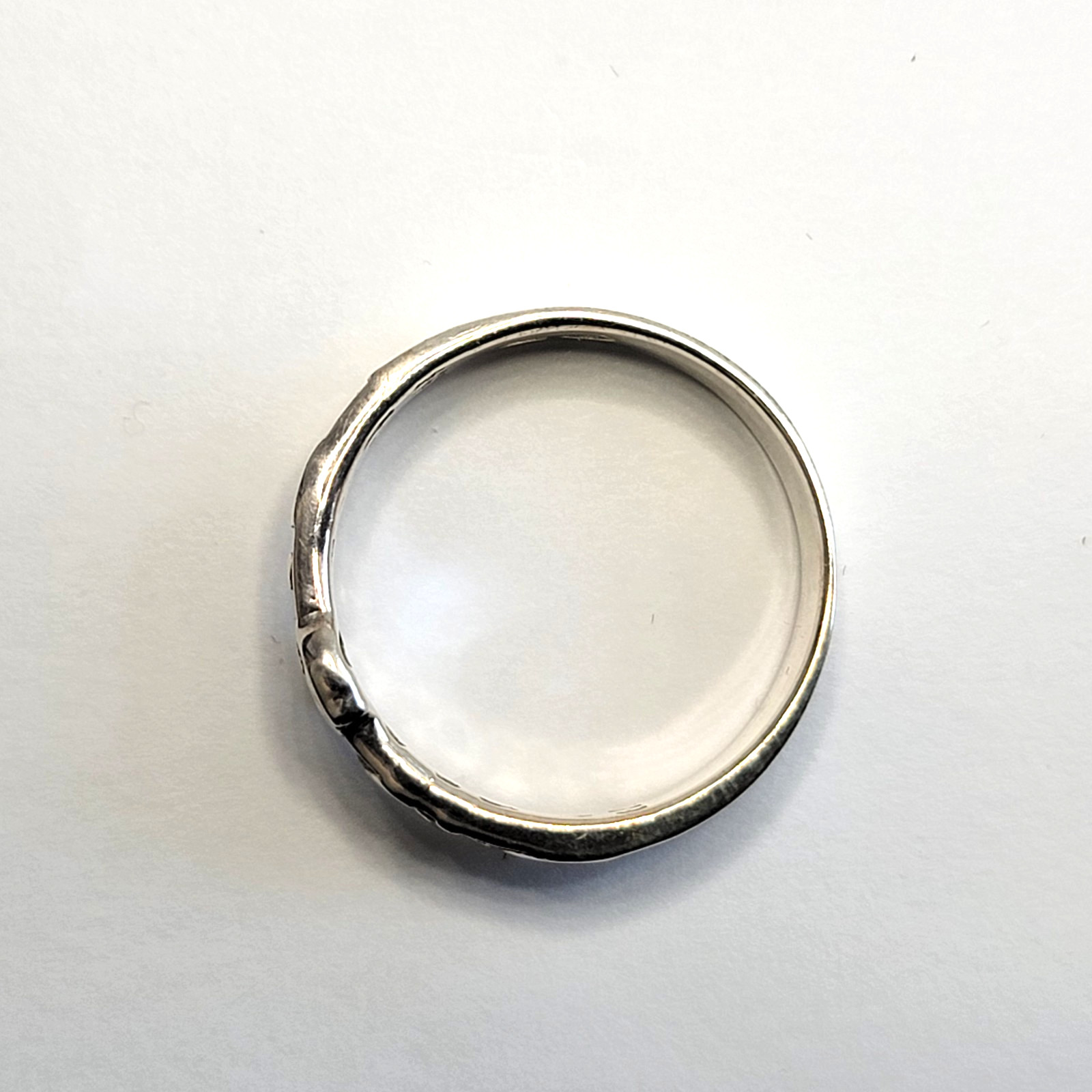 Vintage 925 Silver Music Staff Treble Clef Notes Ring Size 8.75 Musician Unisex