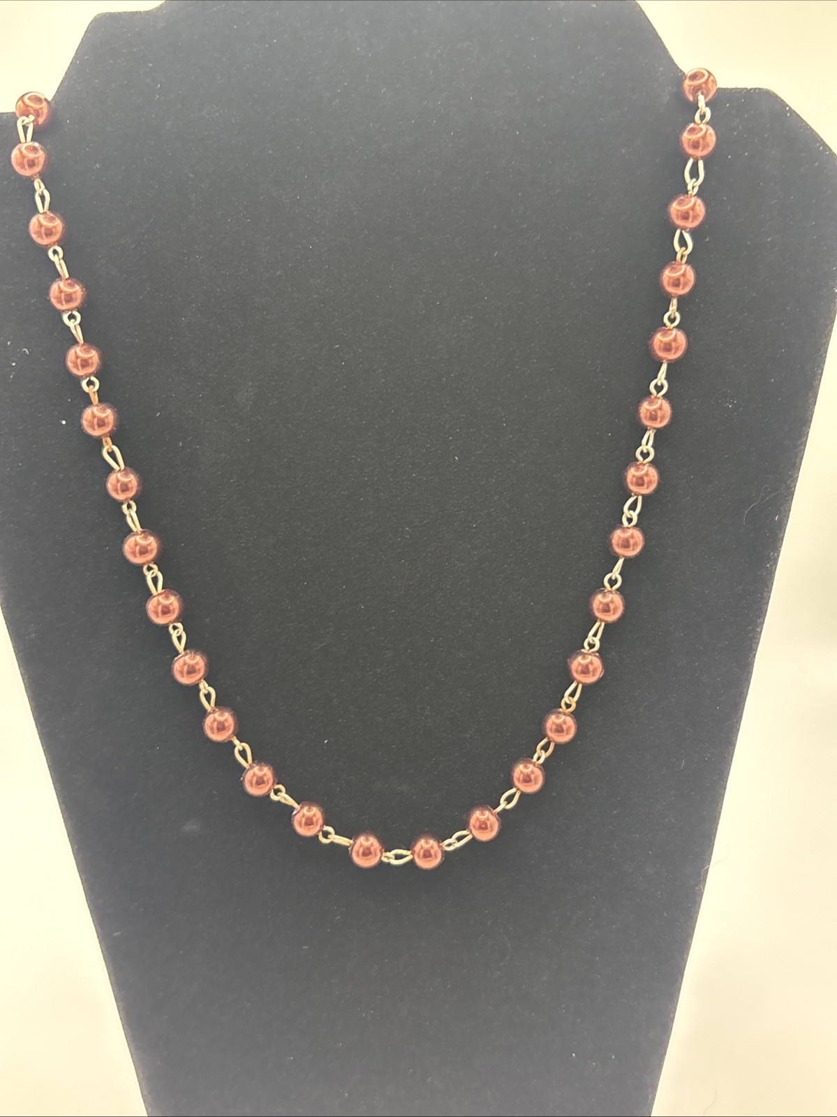 Vintage Multi strand Beaded Statement Necklace Acrylic Butterfly Accent READ